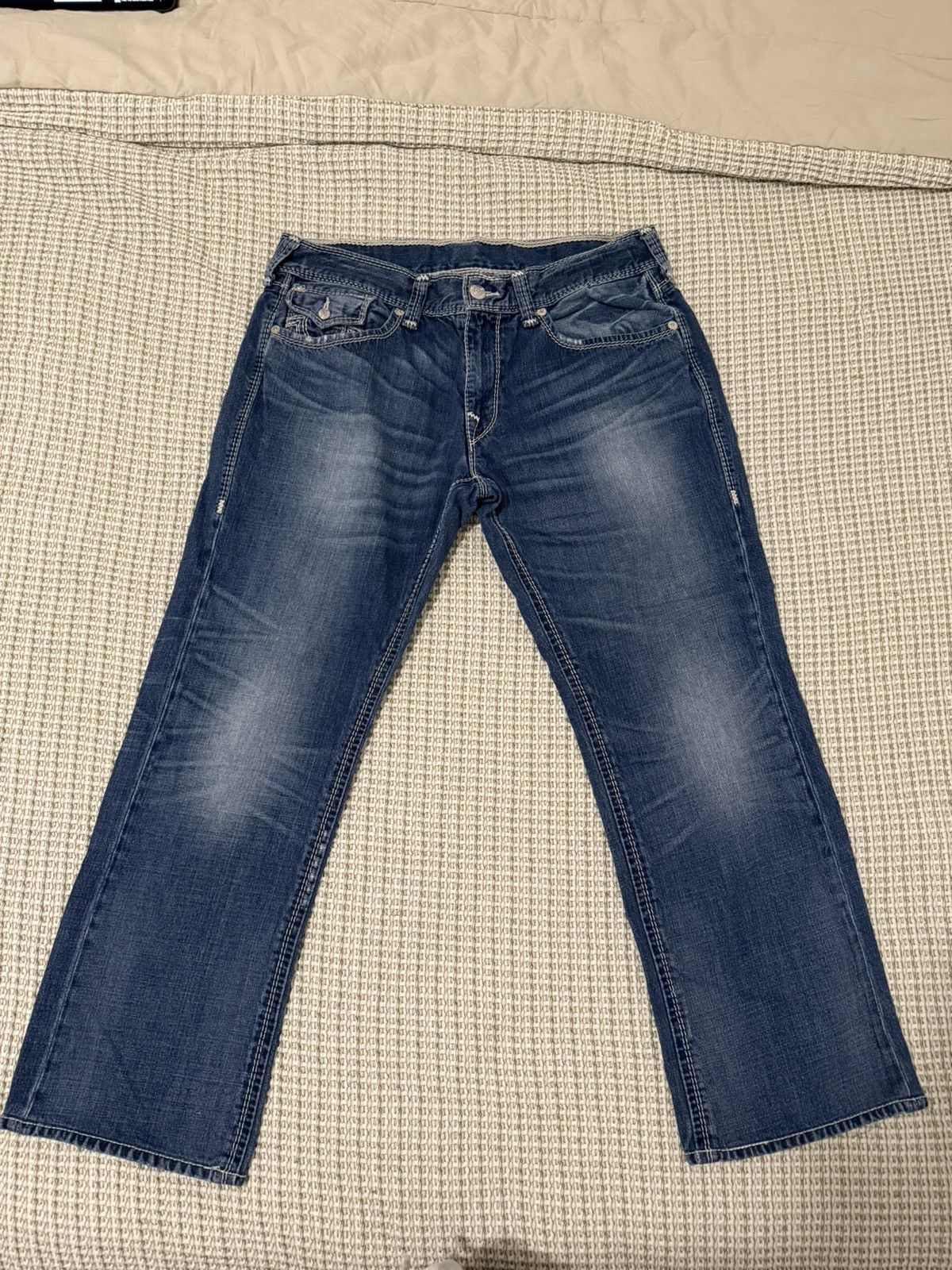True Religion True Religion Double Stitch Denim Jeans Size US 38 / EU 54 - 1 Thumbnail