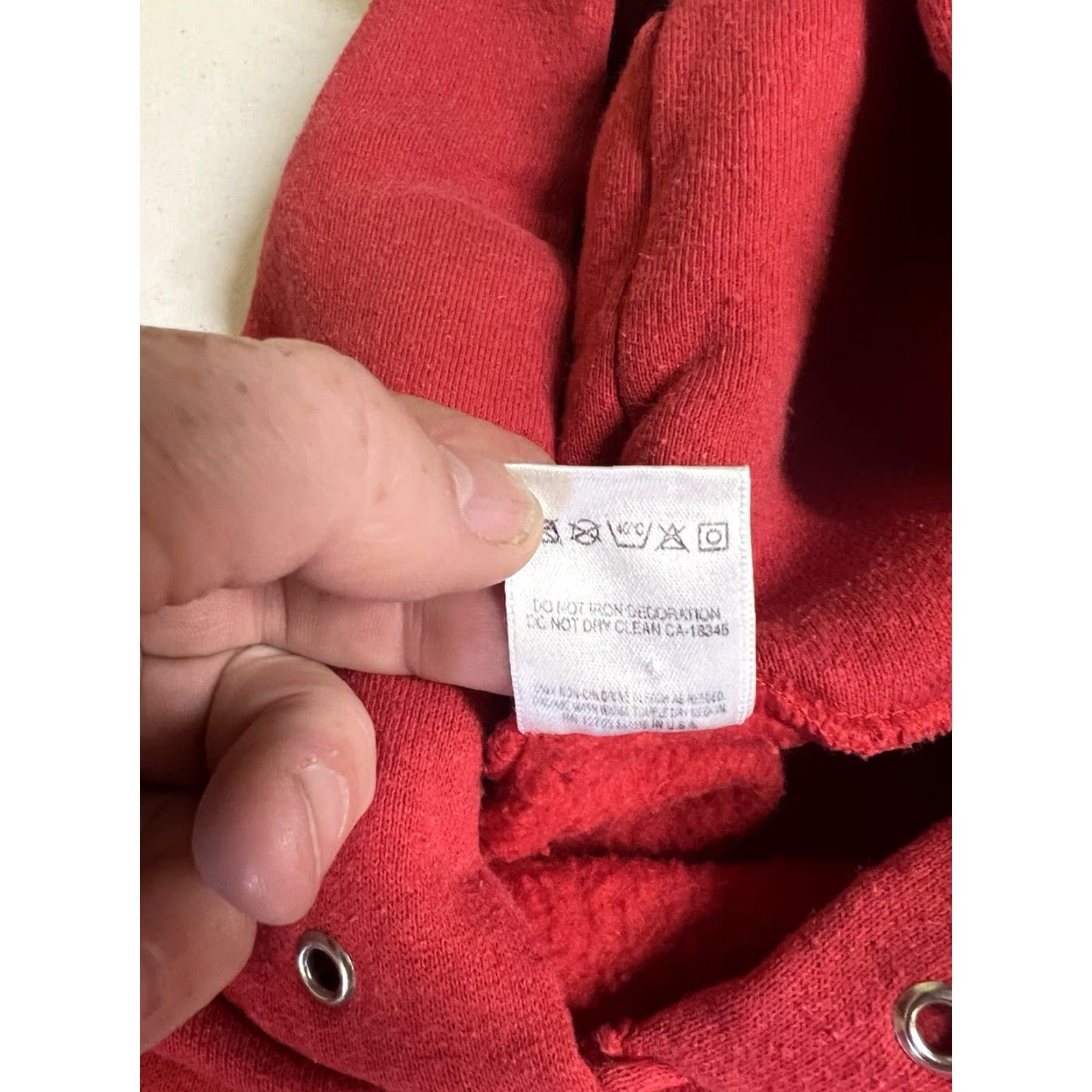 Fruit Of The Loom VINTAGE Fruit of the Loom Hoodie XL Red Pullover Y2K Sweatshirt USA Made Size US XL / EU 56 / 4 - 4 Thumbnail