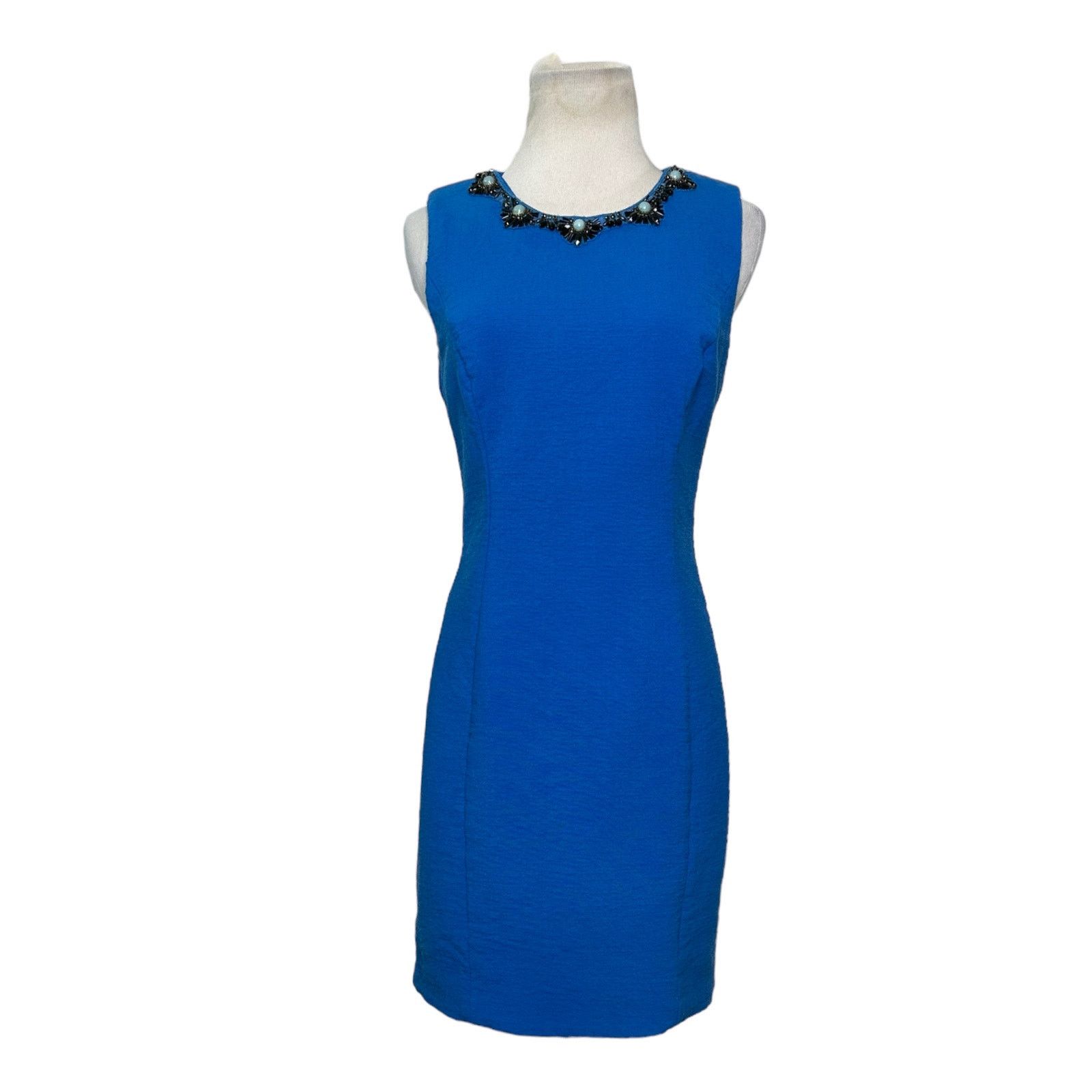 Jason Wu Jason Wu blue embellished neck sheath cocktail dress size 6 Size M / US 6-8 / IT 42-44 - 11 Thumbnail