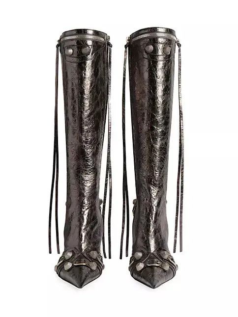 Balenciaga o1bcso1str0425 Cagole 90mm Boots Metallized in Bronze Size US 6 / IT 36 - 3 Thumbnail