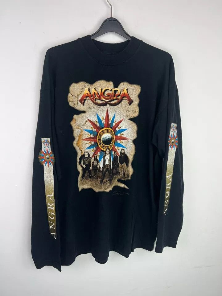 Vintage VINTAGE 90s ANGRA Long Sleeve t shirt Metal Band Concert Size US XL / EU 56 / 4 - 8 Thumbnail