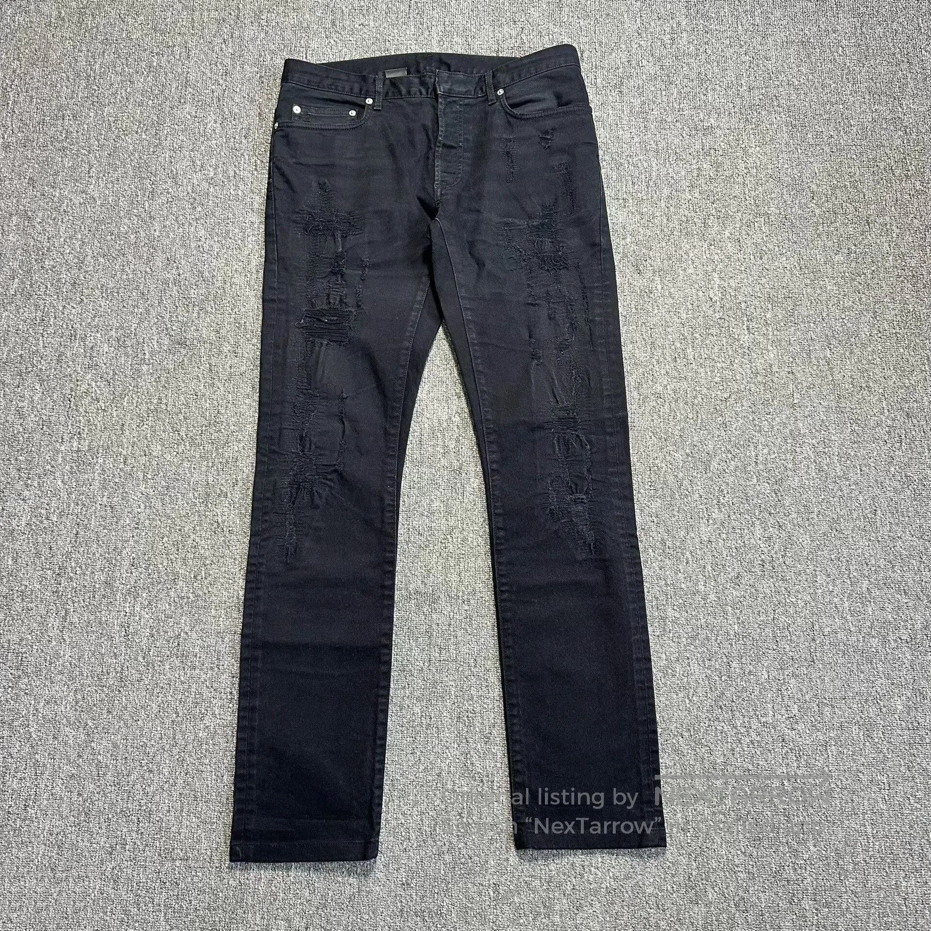 Dior dior black distressed skinny jeans. Size US 32 / EU 48 - 1 Thumbnail