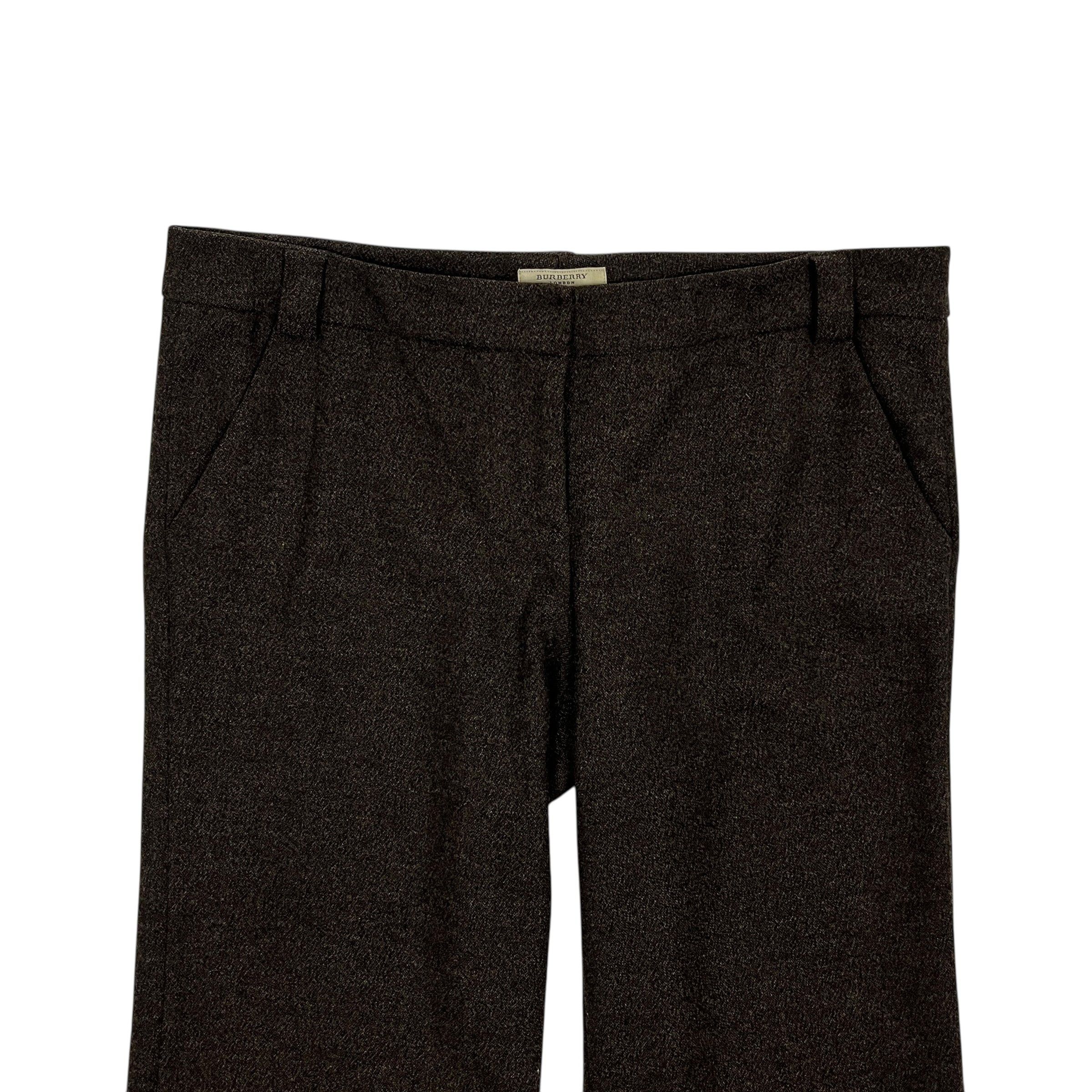 Burberry Women's Burberry London Flared Wool Trousers - Size L Size 28" / US 6 / IT 42 - 3 Thumbnail
