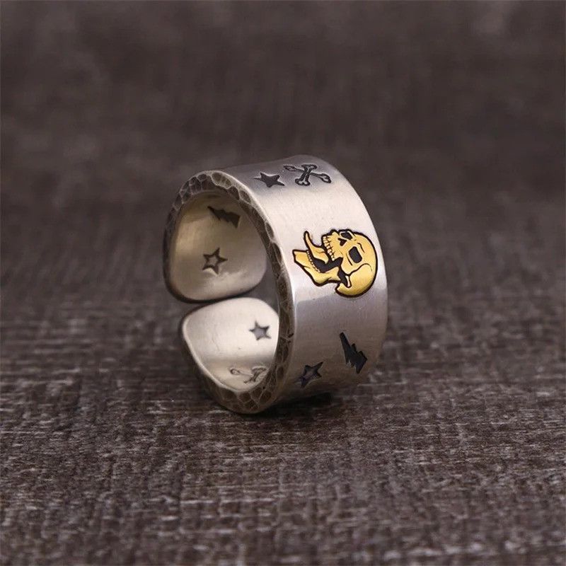 Jewelry × Vintage School Skull Ring Size ONE SIZE - 2 Thumbnail