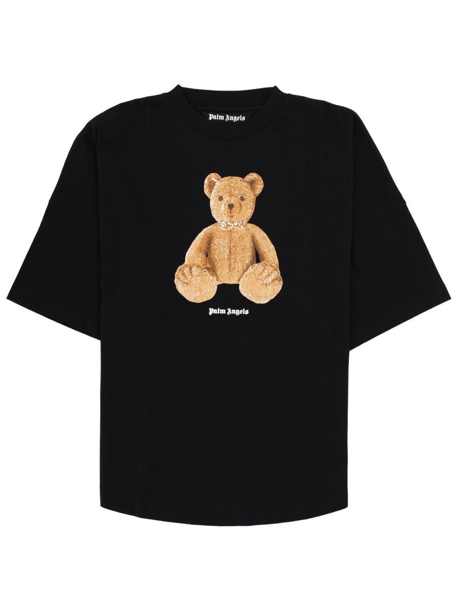 Palm Angels PALM ANGELS T-SHIRT IN COTONE - BLACK Size US XL / EU 56 / 4 - 1 Thumbnail
