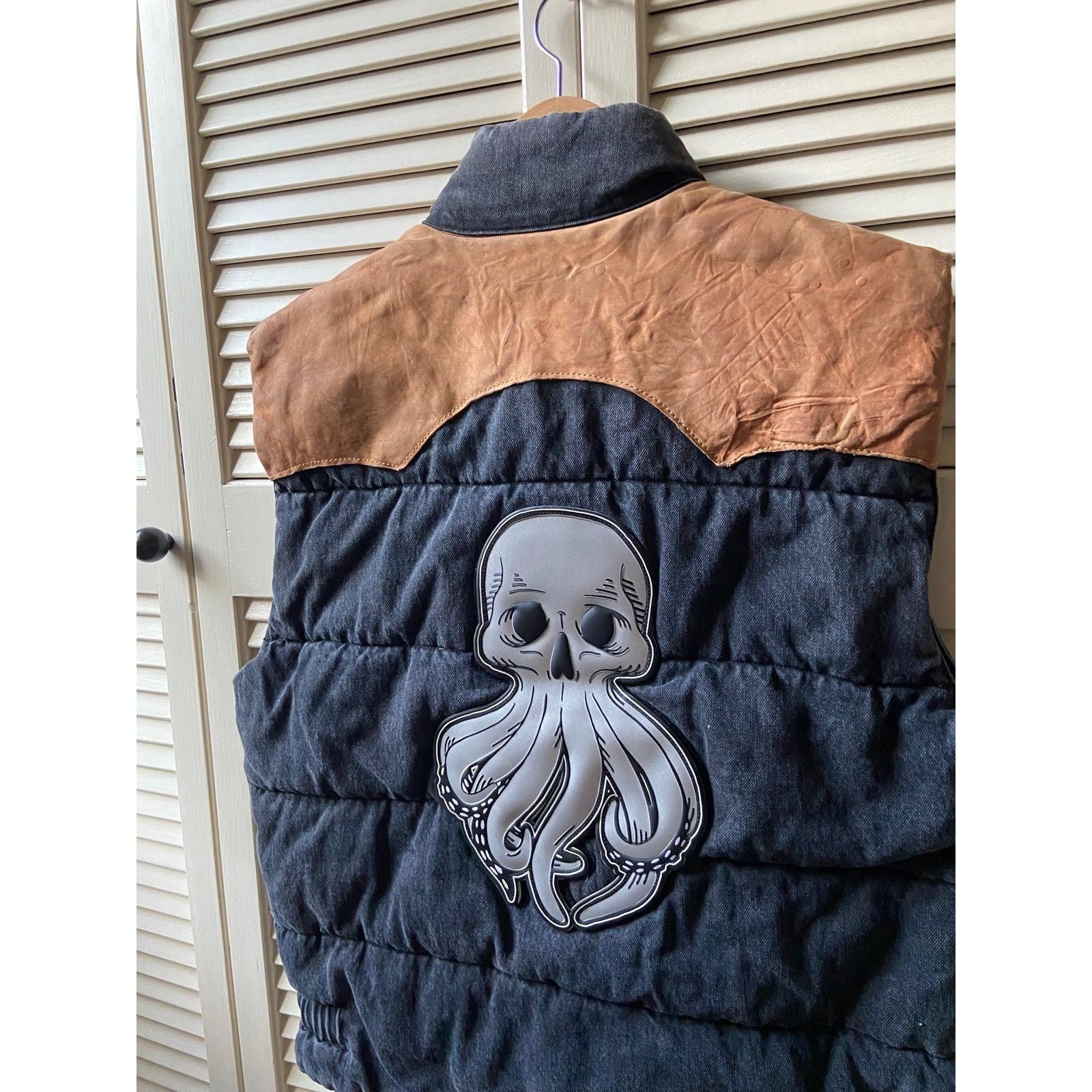 Alchemist × Guess RARE Alchemist Guess Jean Octopus Puffer Vest Jacket Leather Size US M / EU 48-50 / 2 - 11 Thumbnail