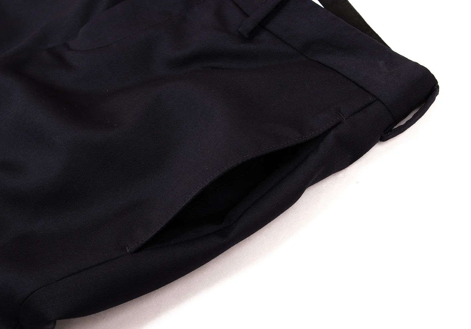 Emporio Armani Glossy Wool Tapered Slacks in Navy Size 46 Size US 30 / EU 46 - 4 Thumbnail