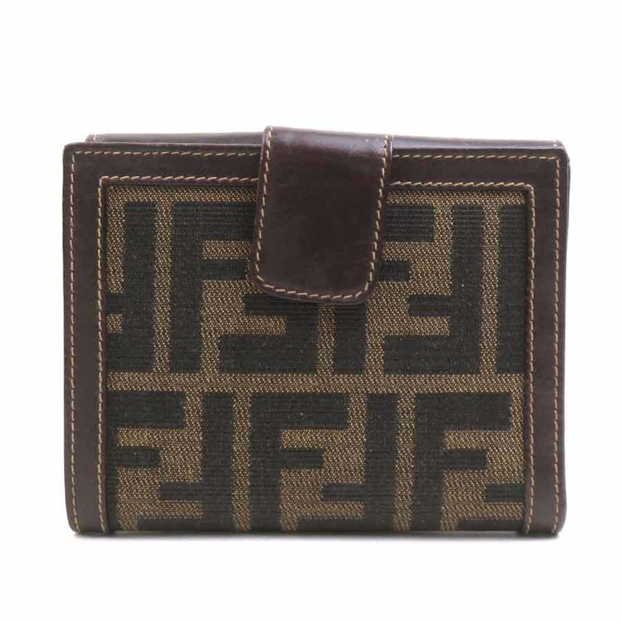 Fendi Fendi Bifold Wallet Zucca Canvas/Leather Brown Women's e61317a Size ONE SIZE - 1 Thumbnail