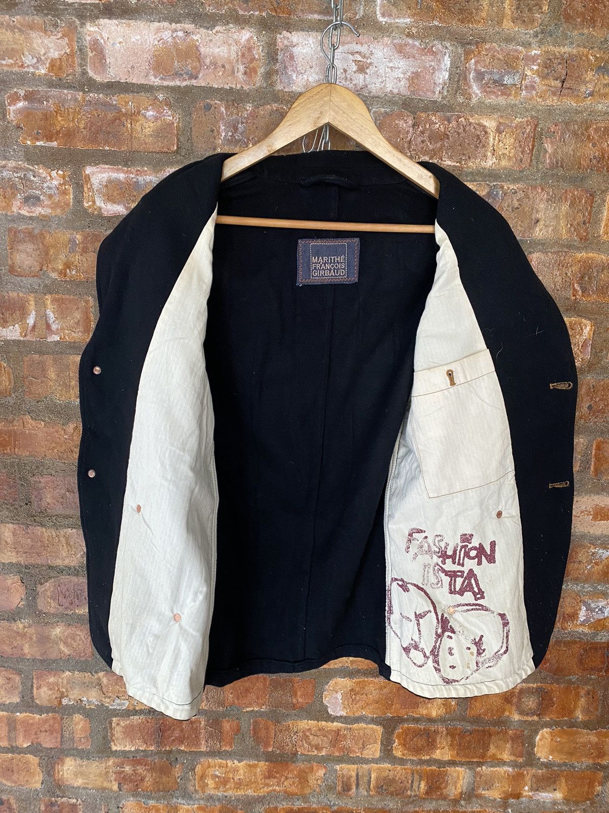Marithe + Francois Girbaud Vtg MFG Gold Contra Stitch wool Jacket Size US M / EU 48-50 / 2 - 13 Thumbnail
