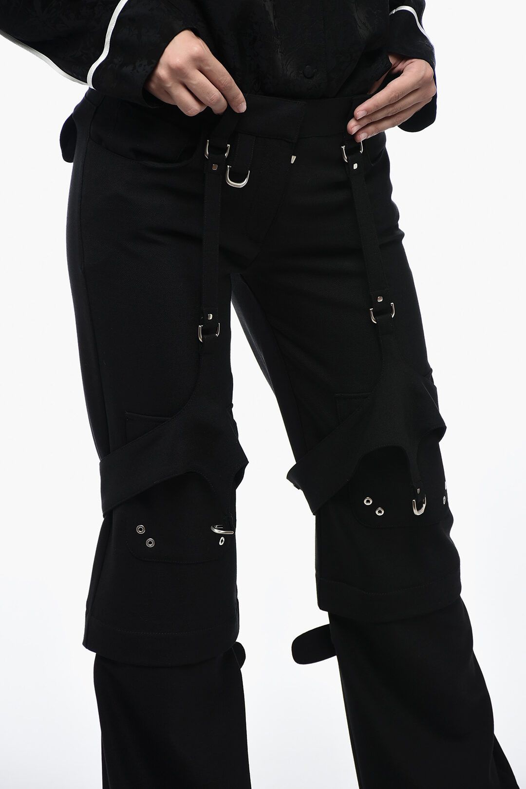 Off-White og1mm1125 Wool Blended Cargo Pant in Black Size 27" / US 4 / IT 40 - 3 Thumbnail