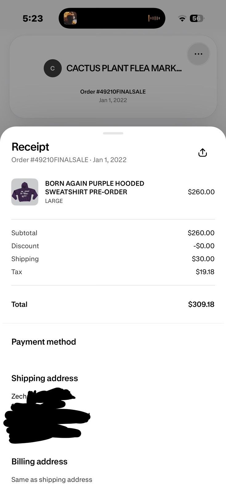 Cactus Plant Flea Market Born again hoodie purple Size US L / EU 52-54 / 3 - 6 Thumbnail