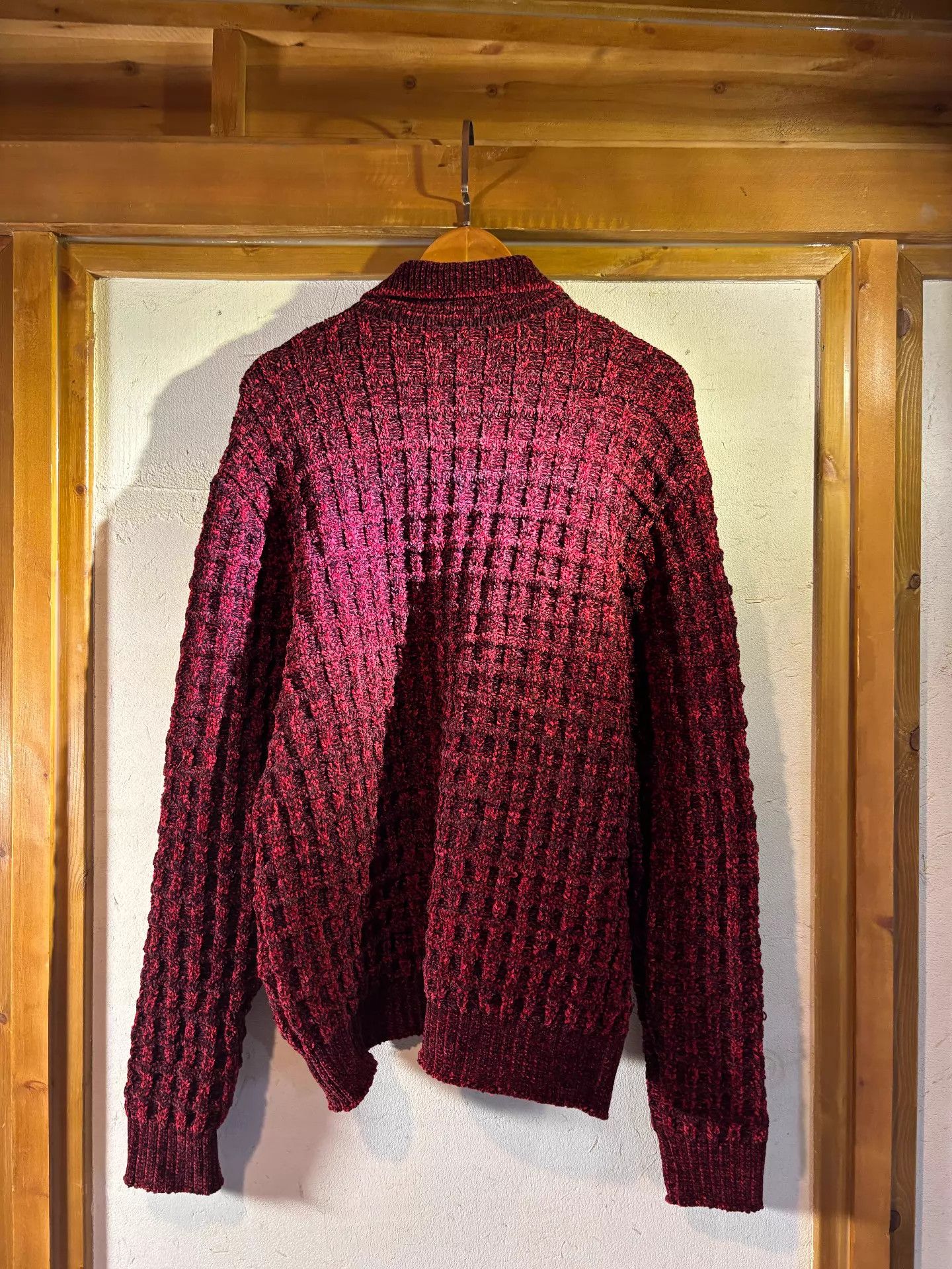 Aime Leon Dore ALD 24AW Old Money Burgundy Mixed Waffle Sweater L Size L / US 10 / IT 46 - 9 Thumbnail