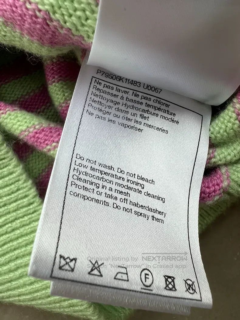Chanel Chanel 25s pink-green striped cardigan coat Size XXS / US 00 / IT 34 - 9 Thumbnail