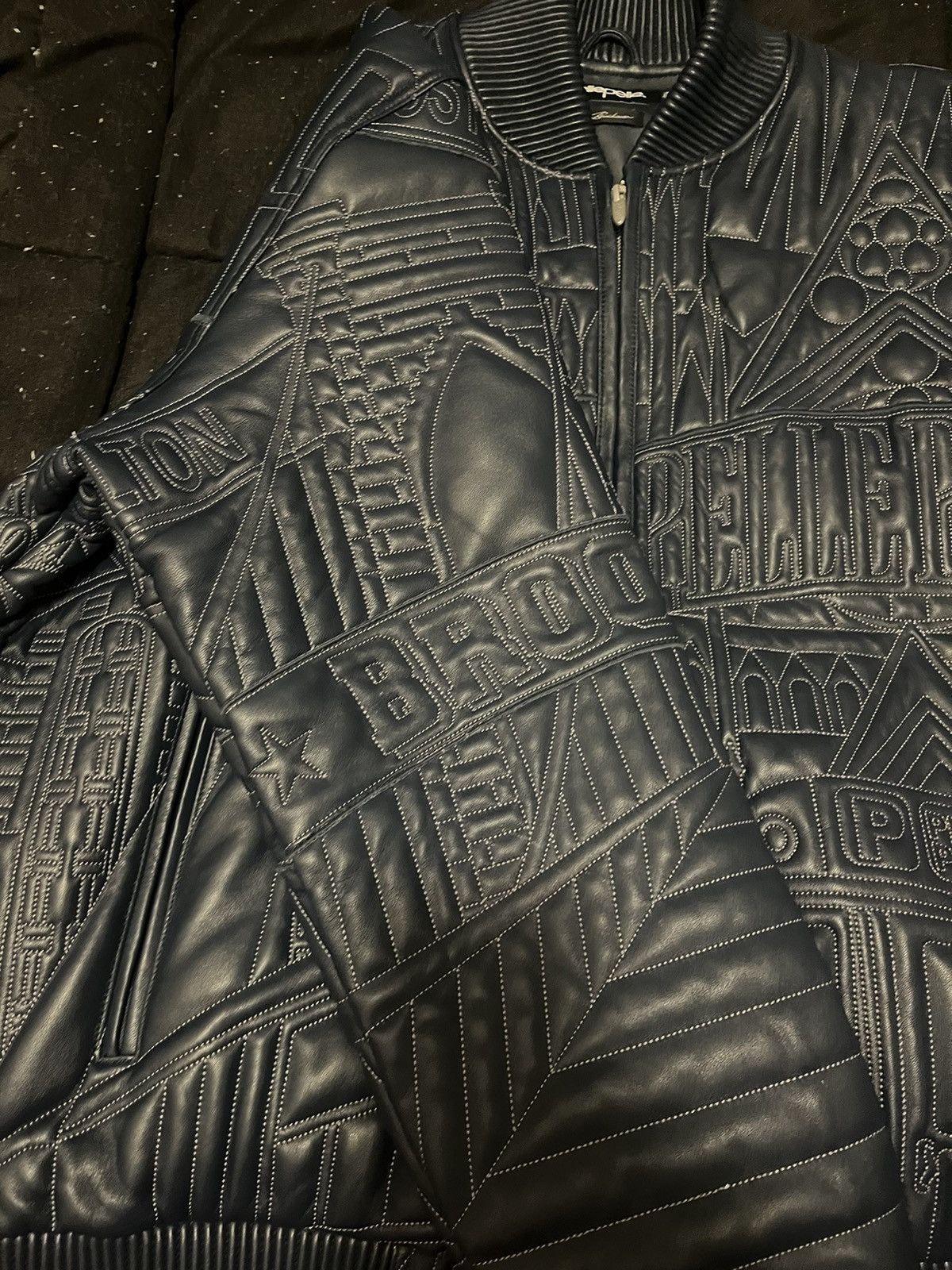 Ev Bravado Who Decides War X Pelle Pelle NY 2 Vegas Leather Jacket Size US XXL / EU 58 / 5 - 4 Thumbnail
