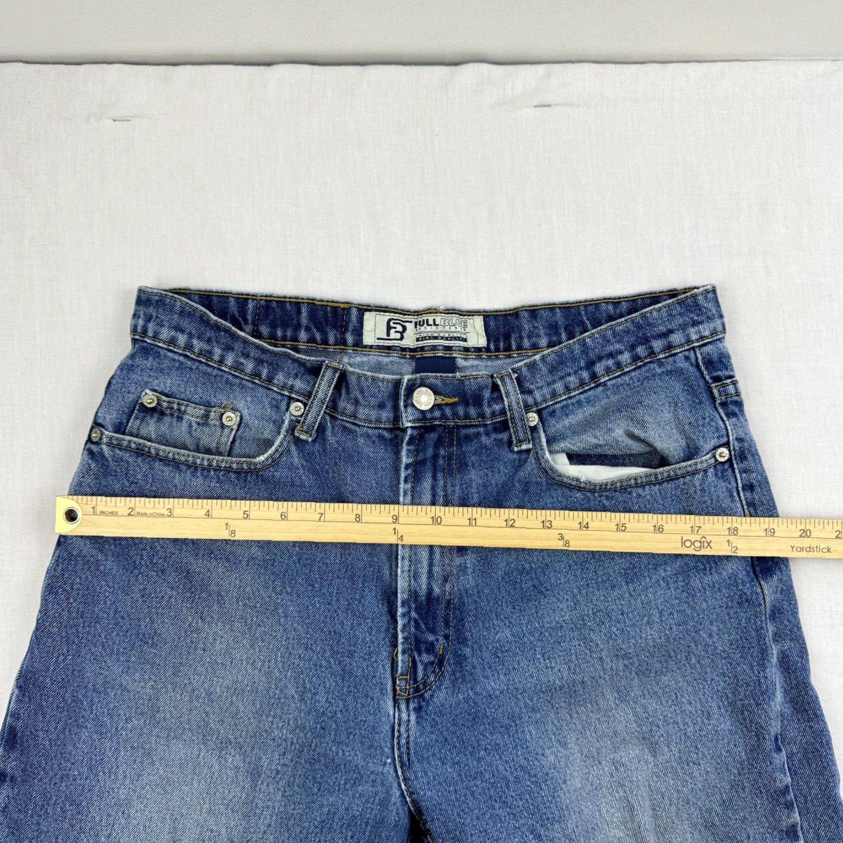 Vintage VINTAGE Full Blue Jeans Adult 34x30 Blue Straight Leg Grunge Y2K Workwear Urban Jeans Men Regular blue 34 30 Size US 34 / EU 50 - 6 Thumbnail