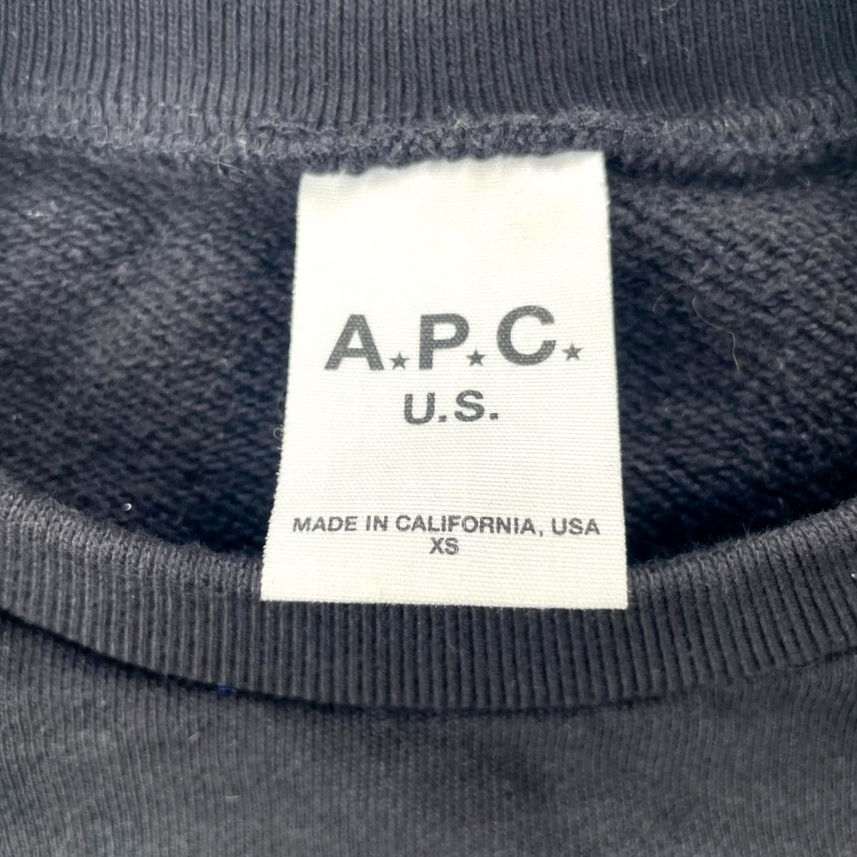 Vintage APC Sweatshirt Mens XS Pullover Crew Neck Logo Black Solid USA Size US XS / EU 42 / 0 - 3 Thumbnail