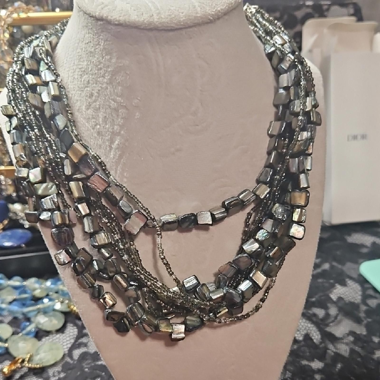 Other Elegant Multi-Strand Black and Silver Hematite Necklace Size ONE SIZE - 1 Thumbnail