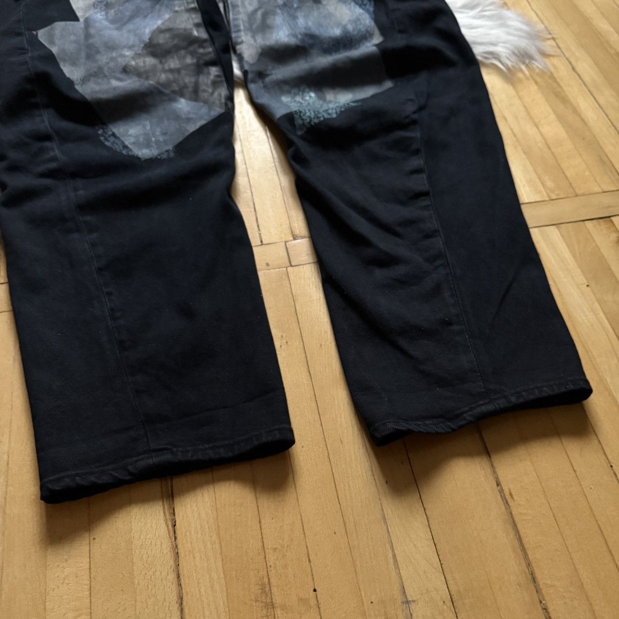 Levi's 📌 Vintage 00s Levi's Engineered Y2K Knee Printed Jeans Size US 32 / EU 48 - 8 Thumbnail
