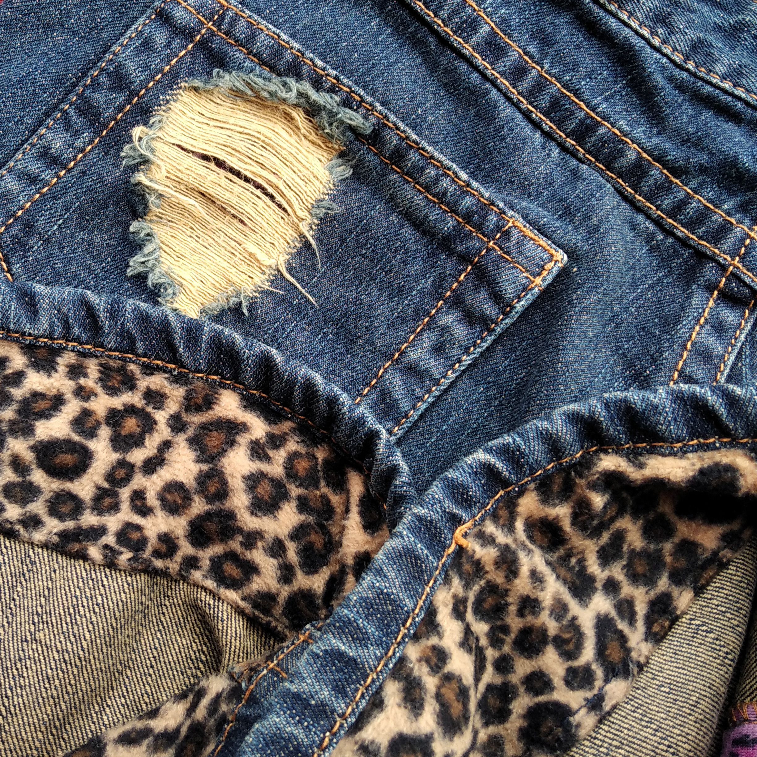 Hysteric Glamour Vintage y2k COLZA Ripped Leopard Denim Short Size US 30 / EU 46 - 6 Thumbnail