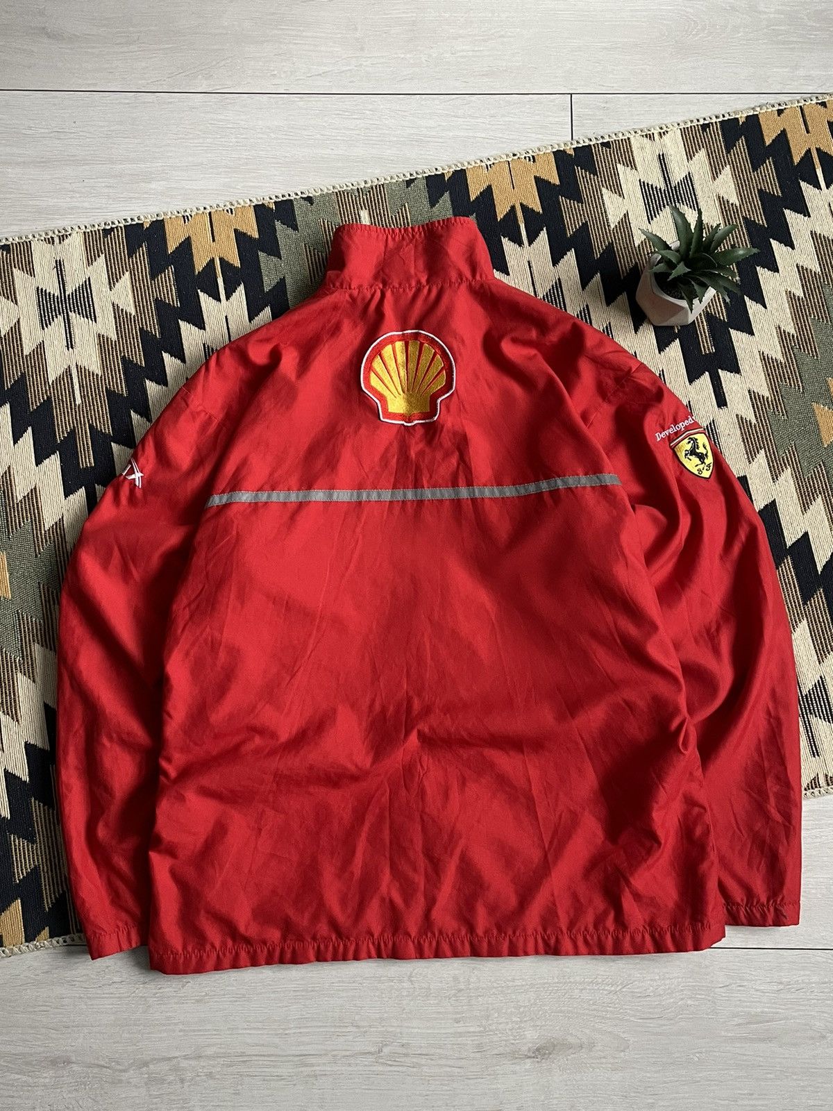 Ferrari × Vintage Vintage Ferrari Nylon V-Power Shell Logo Jacket Size US L / EU 52-54 / 3 - 2 Thumbnail