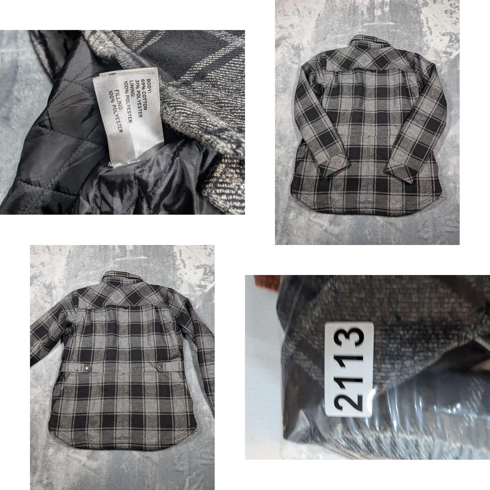 Duluth Trading Company Duluth Trading Co Jacket Mens Medium Gray Plaid Flannel Lined Quilted Shirt Coat SHACKET Snap Front Workwear Casual Mens Size US M / EU 48-50 / 2 - 8 Thumbnail