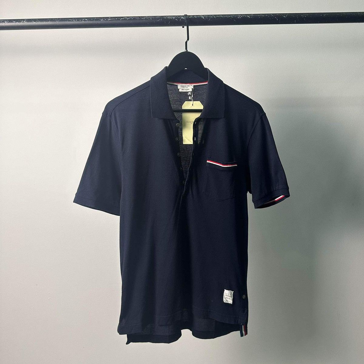 Thom Browne THOM BROWNE NAVY POLO SHIRT Size US M / EU 48-50 / 2 - 2 Thumbnail