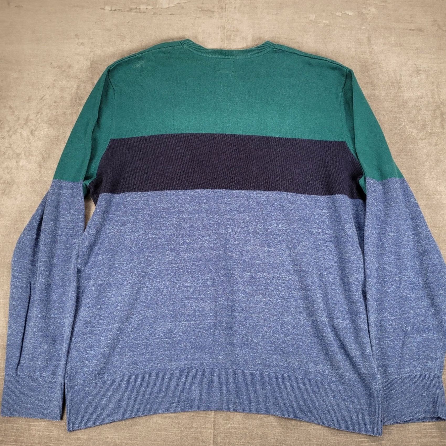 Gap Gap Y2k Color Block Grandpa Dad Pullover Sweater Crew Neck Long Sleeve Blue Sz XL Mens Size US XL / EU 56 / 4 - 7 Thumbnail