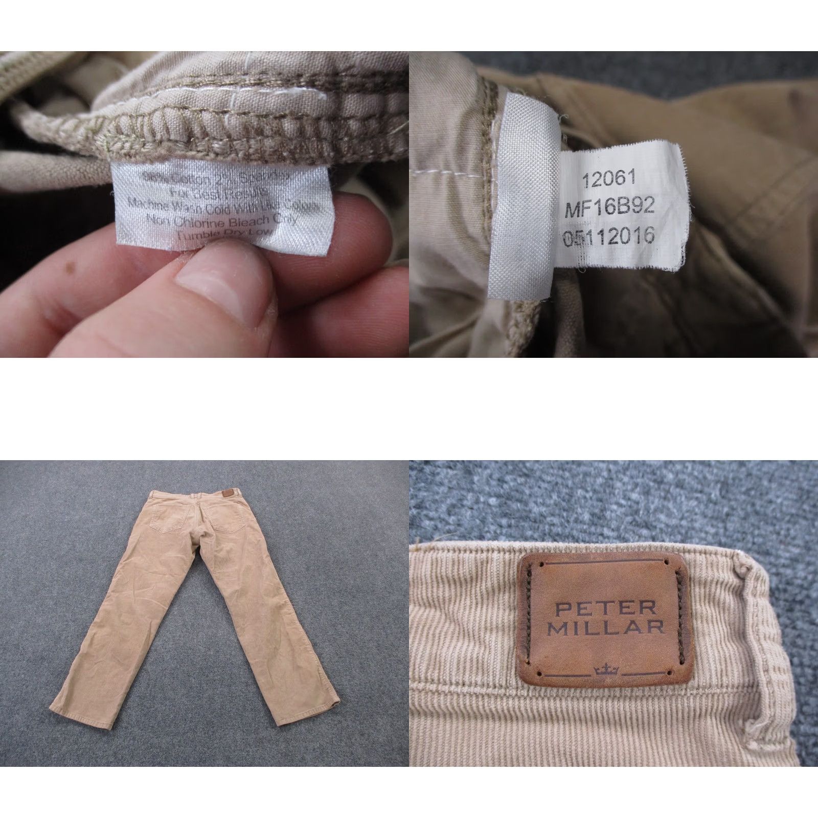 Peter Millar Peter Millar Pants Mens 30 X 28 Beige Chino Corduroy Straight Preppy Pants Size US 30 / EU 46 - 8 Thumbnail