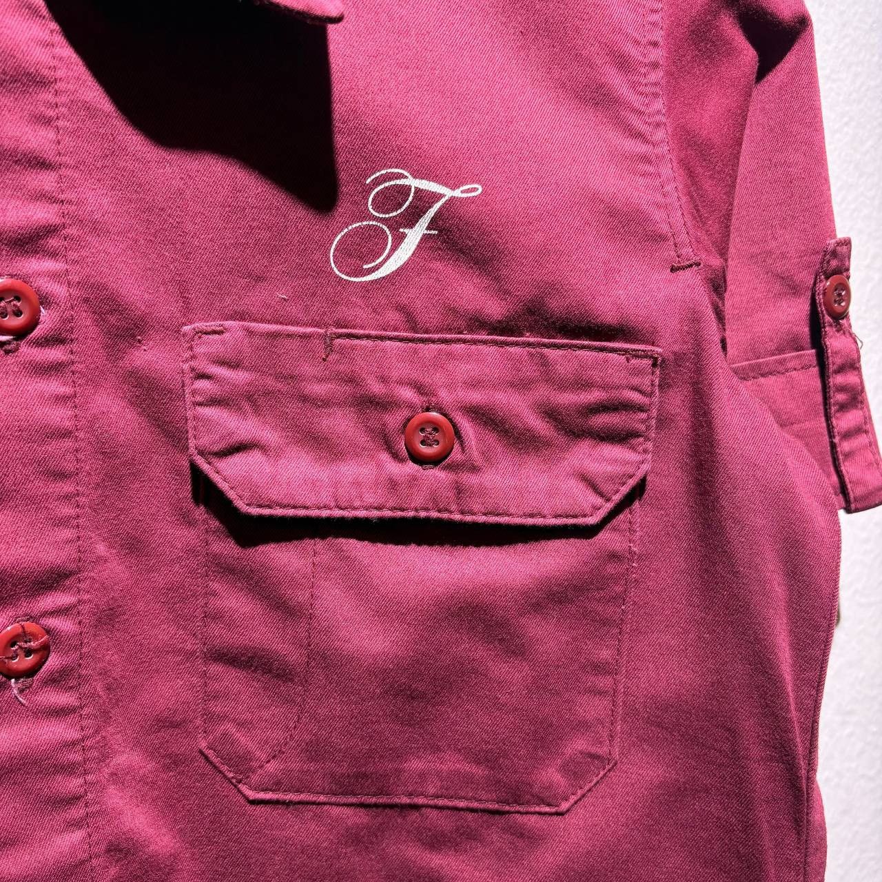 Hysteric Glamour Hysteric Glamour Red Burgundy Girl Short-Sleeved Work Shirt Size US S / EU 44-46 / 1 - 7 Thumbnail