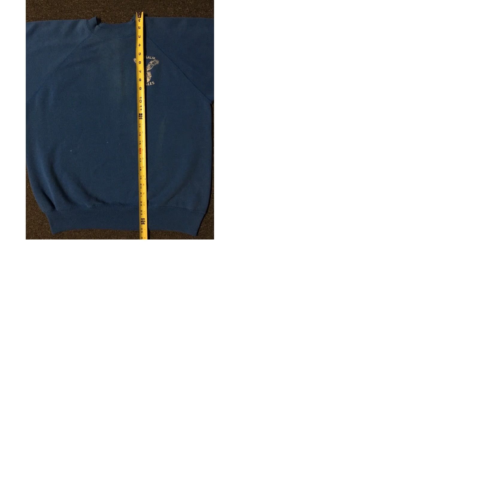 Vintage VINTAGE 80s 91st Psalm School Eagles Faded Distressed Sweatshirt S Mens Blue Pullover Hoodie US Made Size US S / EU 44-46 / 1 - 9 Thumbnail