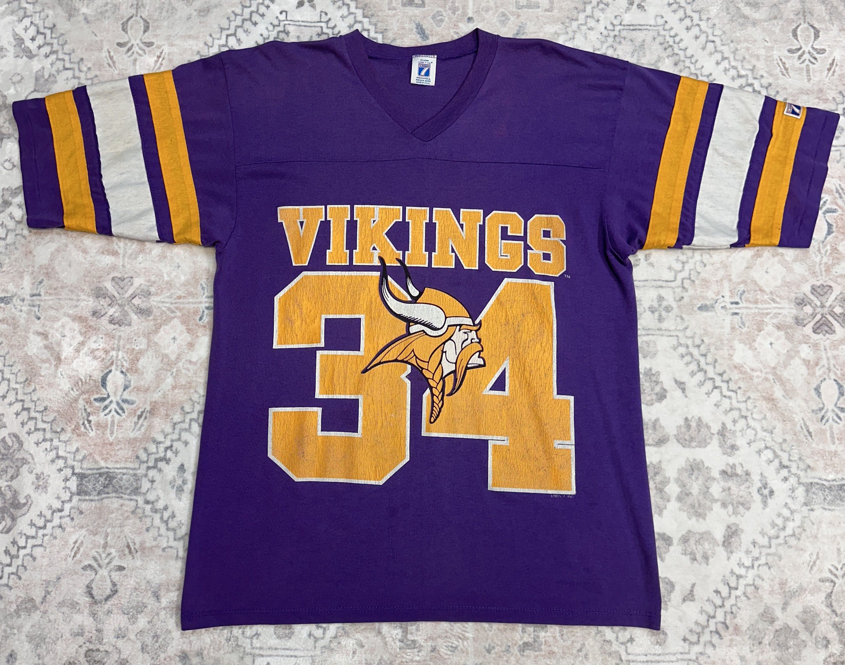Logo 7 Vintage Herschel Walker Minnesota Vikings logo 7 Shirt Large Size US L / EU 52-54 / 3 - 1 Thumbnail