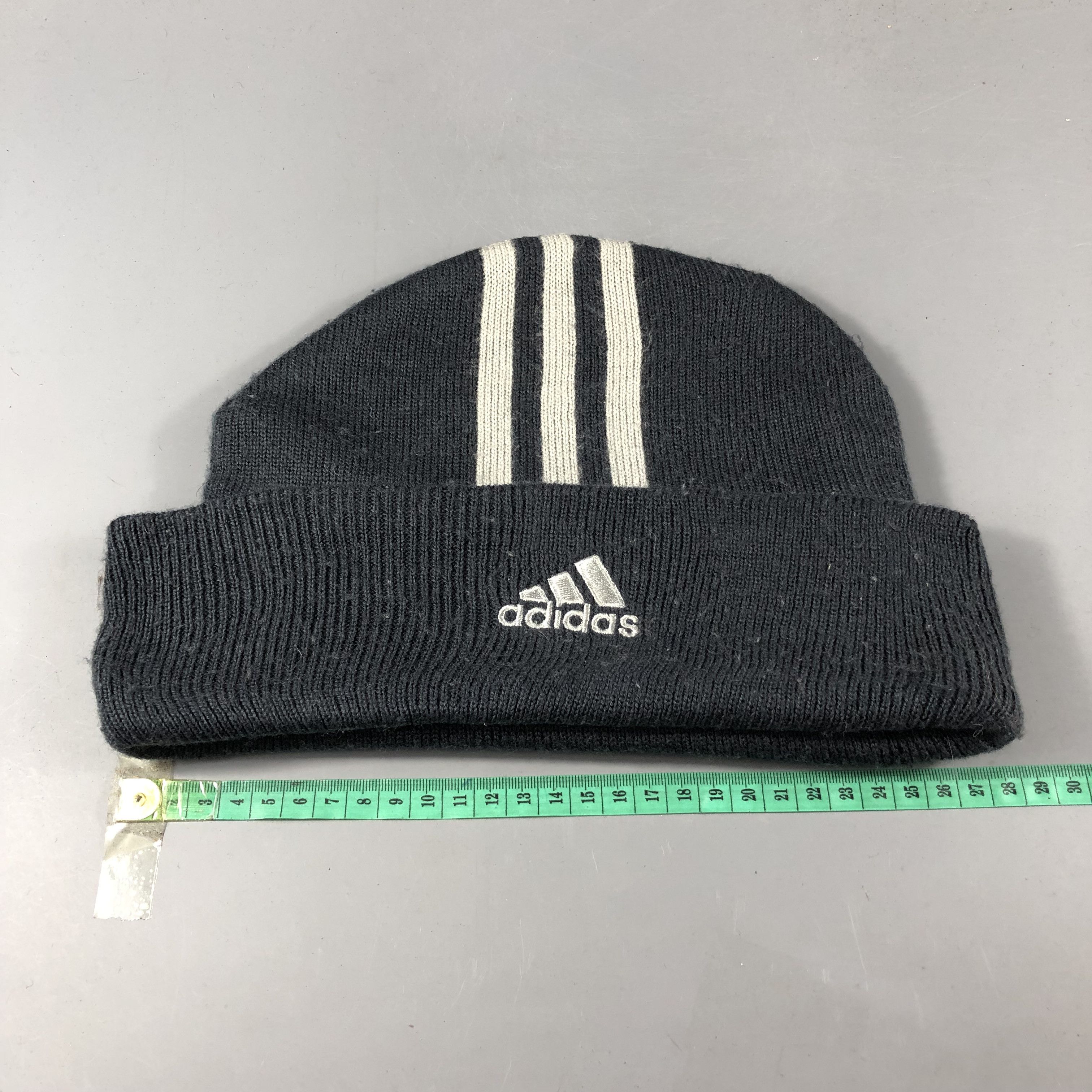Vintage Adidas Three Stripes Beanie Snowcap Snow Hat B839 Size ONE SIZE - 3 Thumbnail