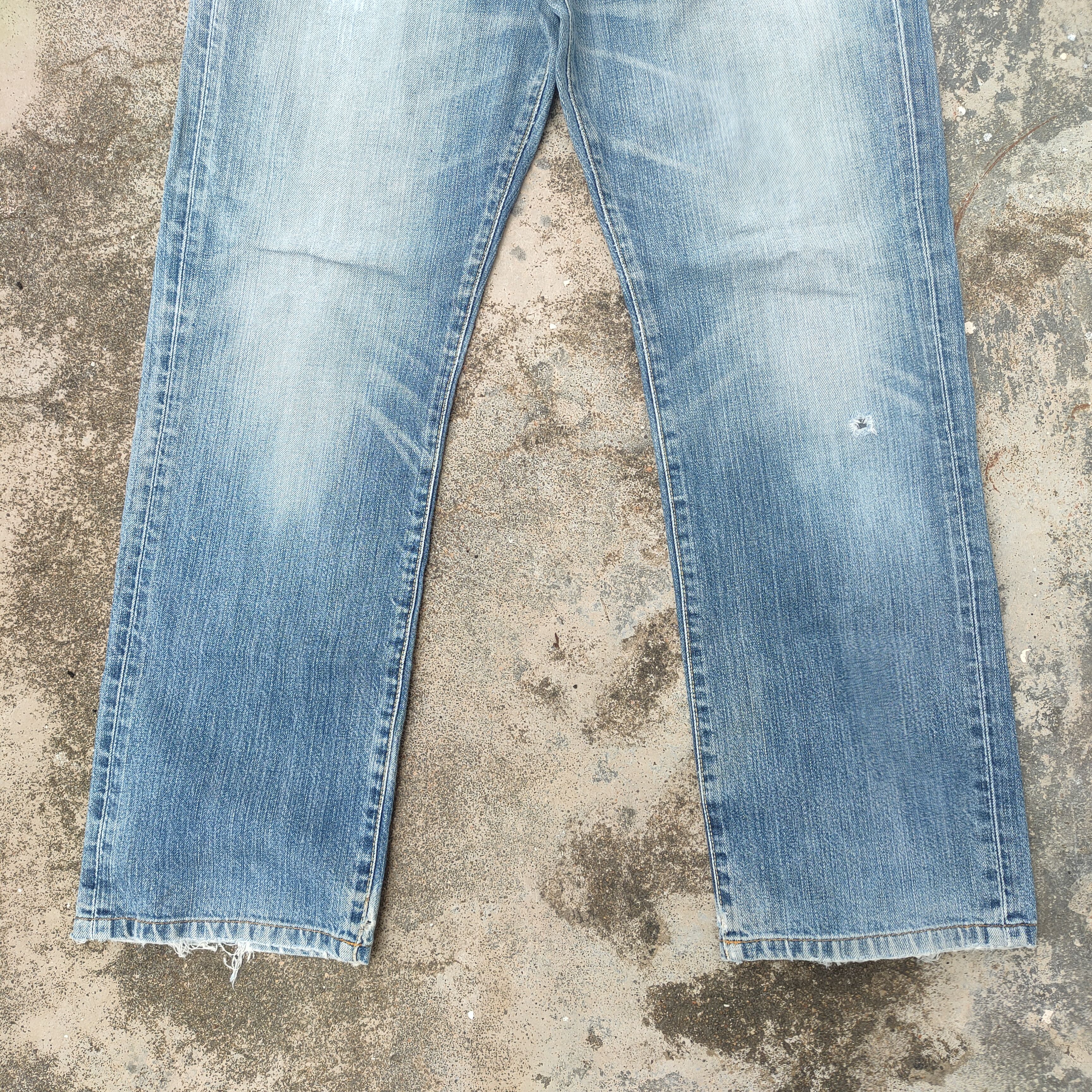 Japanese Brand VINTAGE JAPANESE S002 RIPPED FADED JEANS DENIM PANTS Size US 34 / EU 50 - 3 Thumbnail