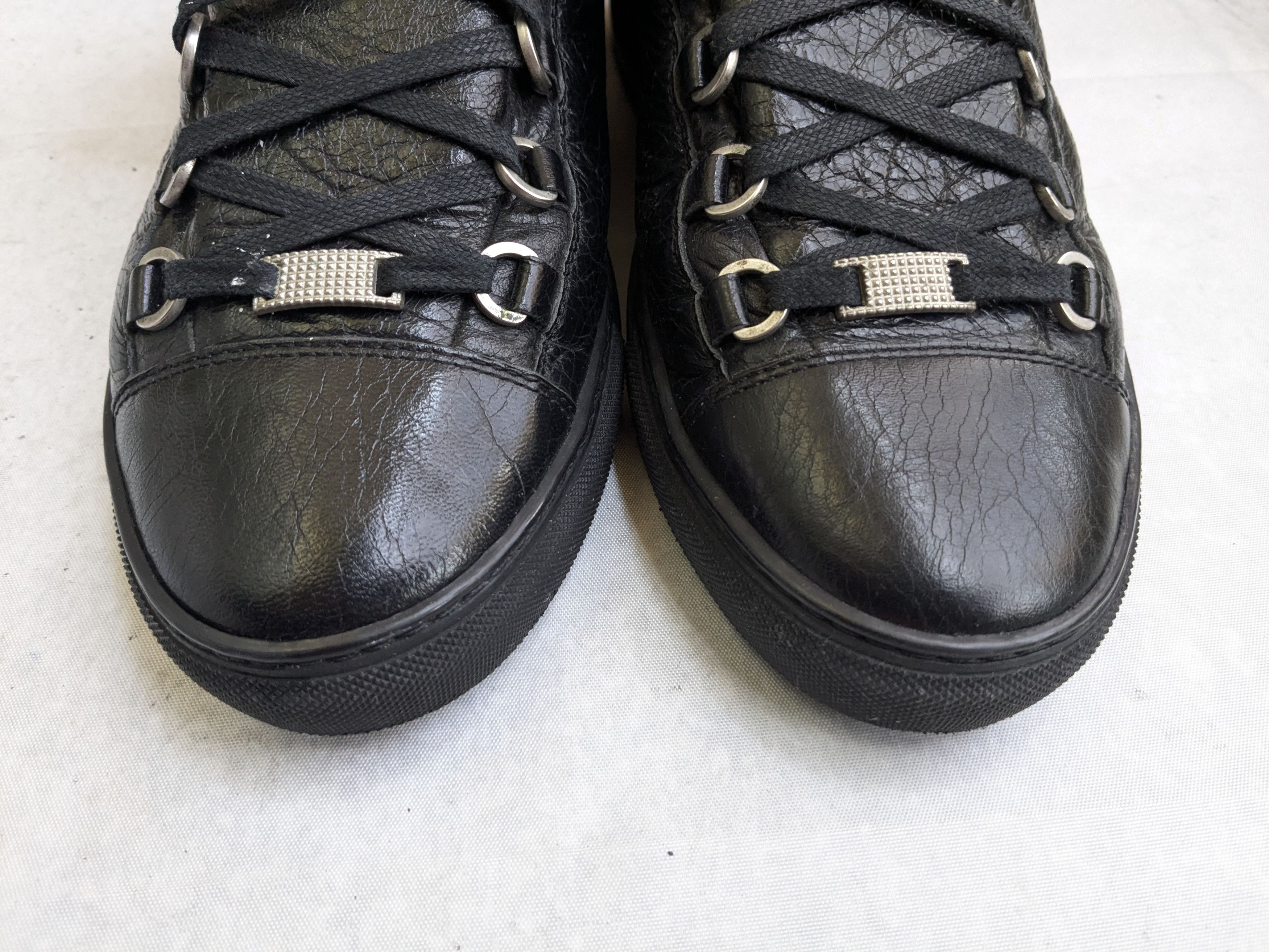 Balenciaga Balenciaga Arena Sneakers Black 9 High Tops Leather Size US 9 / EU 42 - 4 Thumbnail