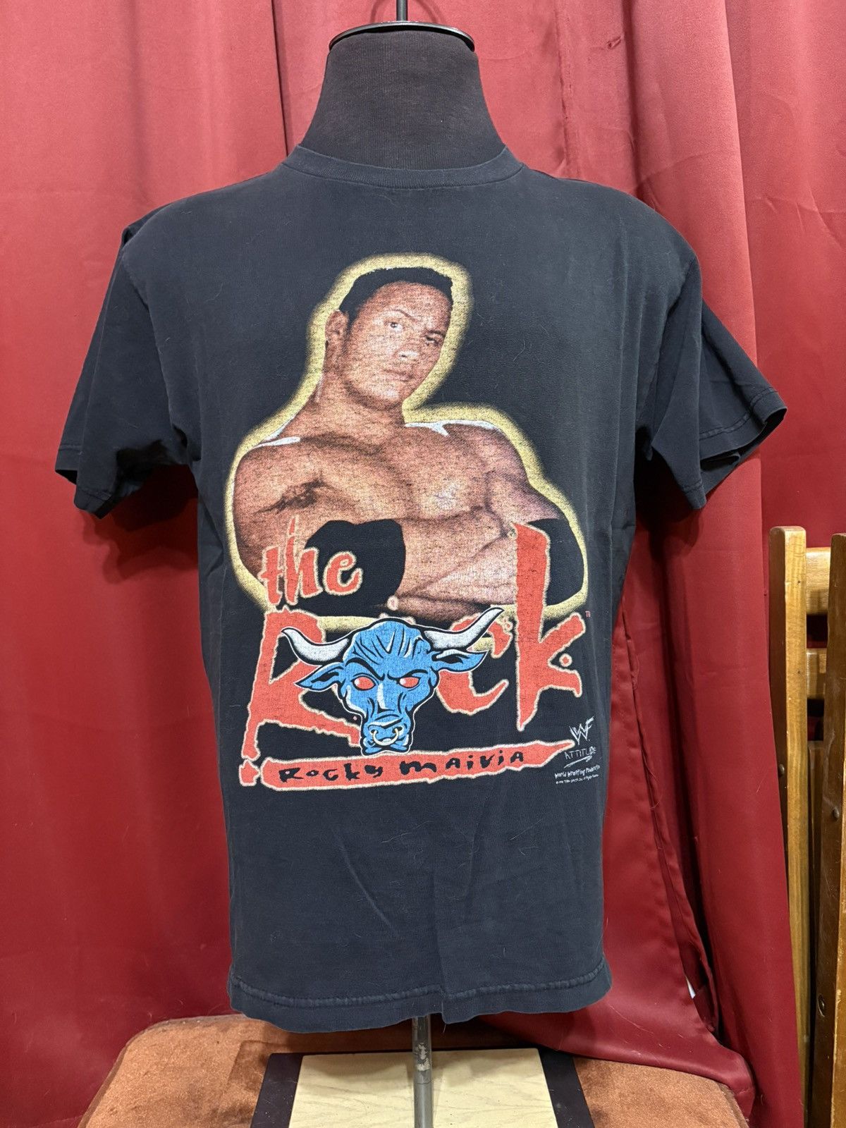 WWF Vintage WWF WWE Rocky Maivia Tshirt 90’s The Rock Tee Grail Size US L / EU 52-54 / 3 - 1 Thumbnail
