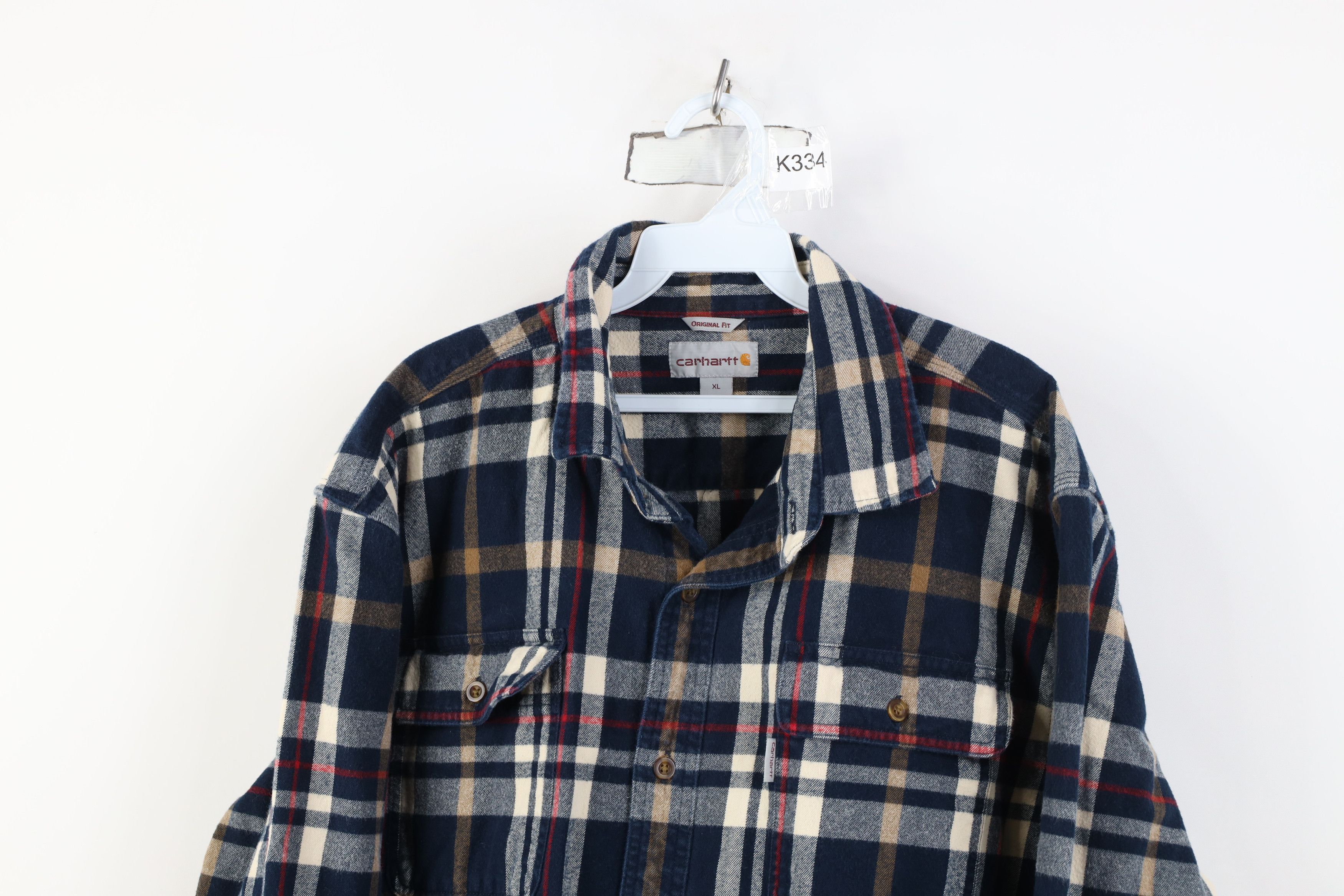 Carhartt Vintage Y2K Carhartt Flannel Collared Button Shirt Size US XL / EU 56 / 4 - 2 Thumbnail