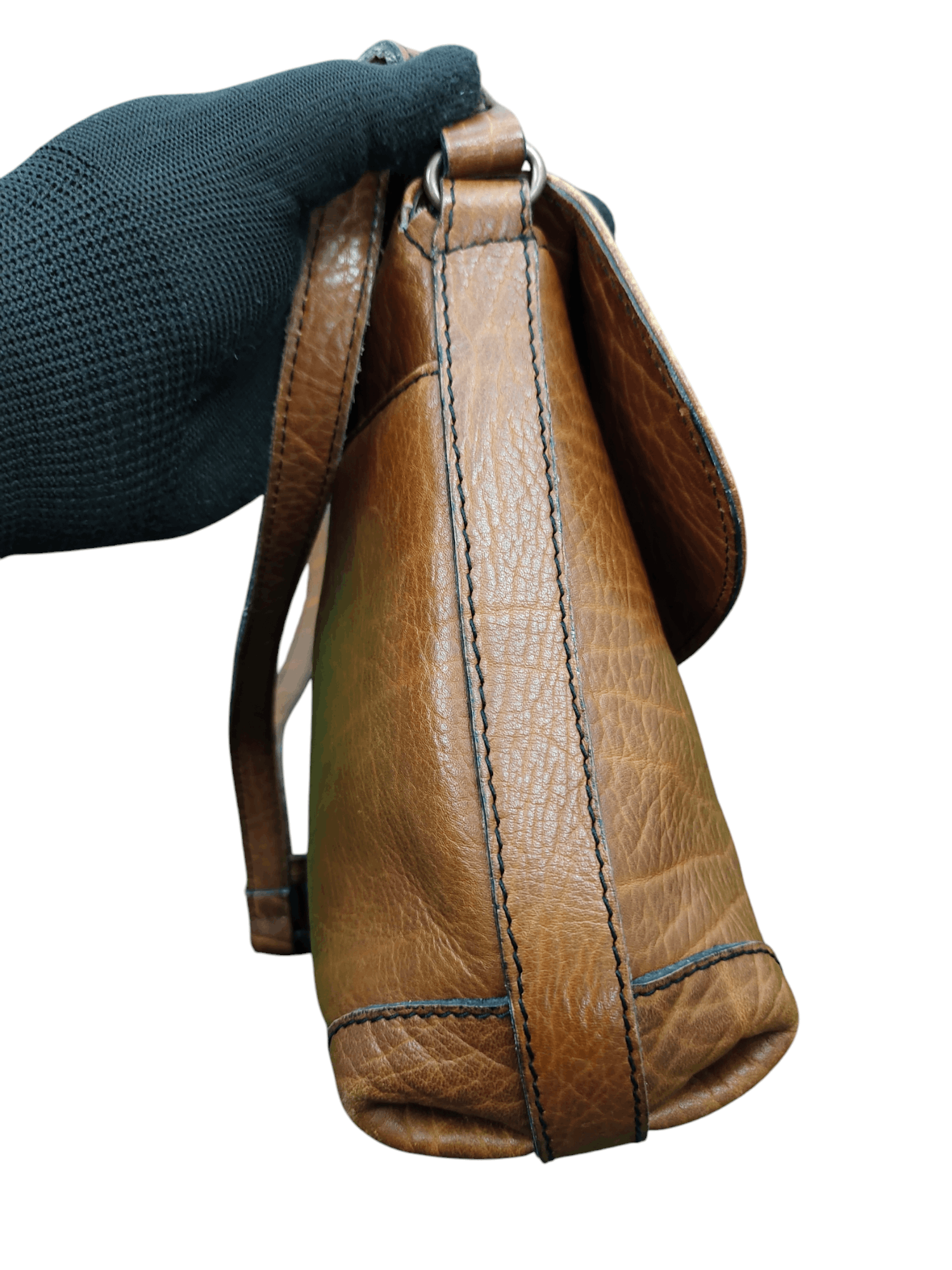 Vintage 70s Caracciola W.Germany Patina Leather Sling Bag