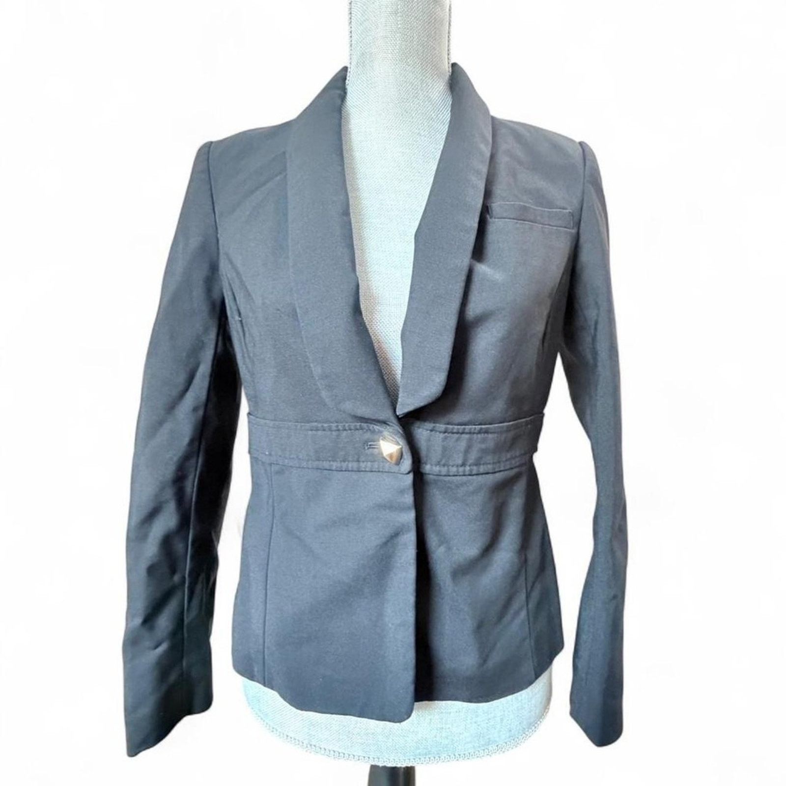 Forever 21 Black tailored blazer fitted jacket size small preppy work Size S / US 4 / IT 40 - 1 Thumbnail