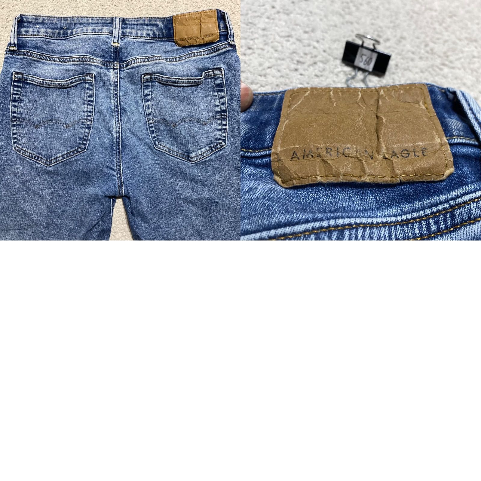 American Eagle Outfitters American Eagle Outfitters Jeans 32x32 Blue Denim Medium Wash Slim Straight Mid Rise Men's Jeans Size US 32 / EU 48 - 9 Thumbnail