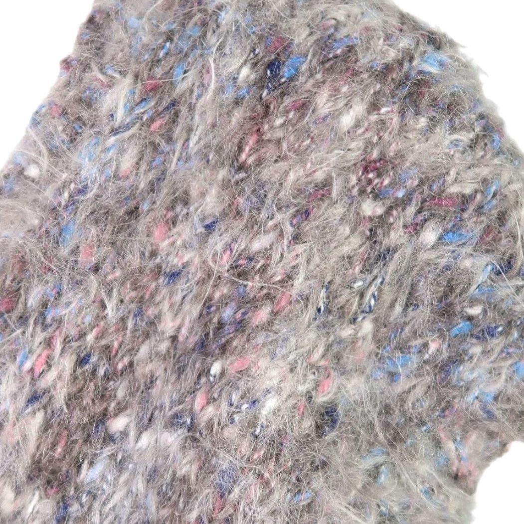 Vintage VINTAGE 80s Gray Mohair Knit Tie Front Sweater Vest Women L Sleeveless Marled Fuzzy Fashion Casual Knitwear Size L / US 10 / IT 46 - 4 Thumbnail