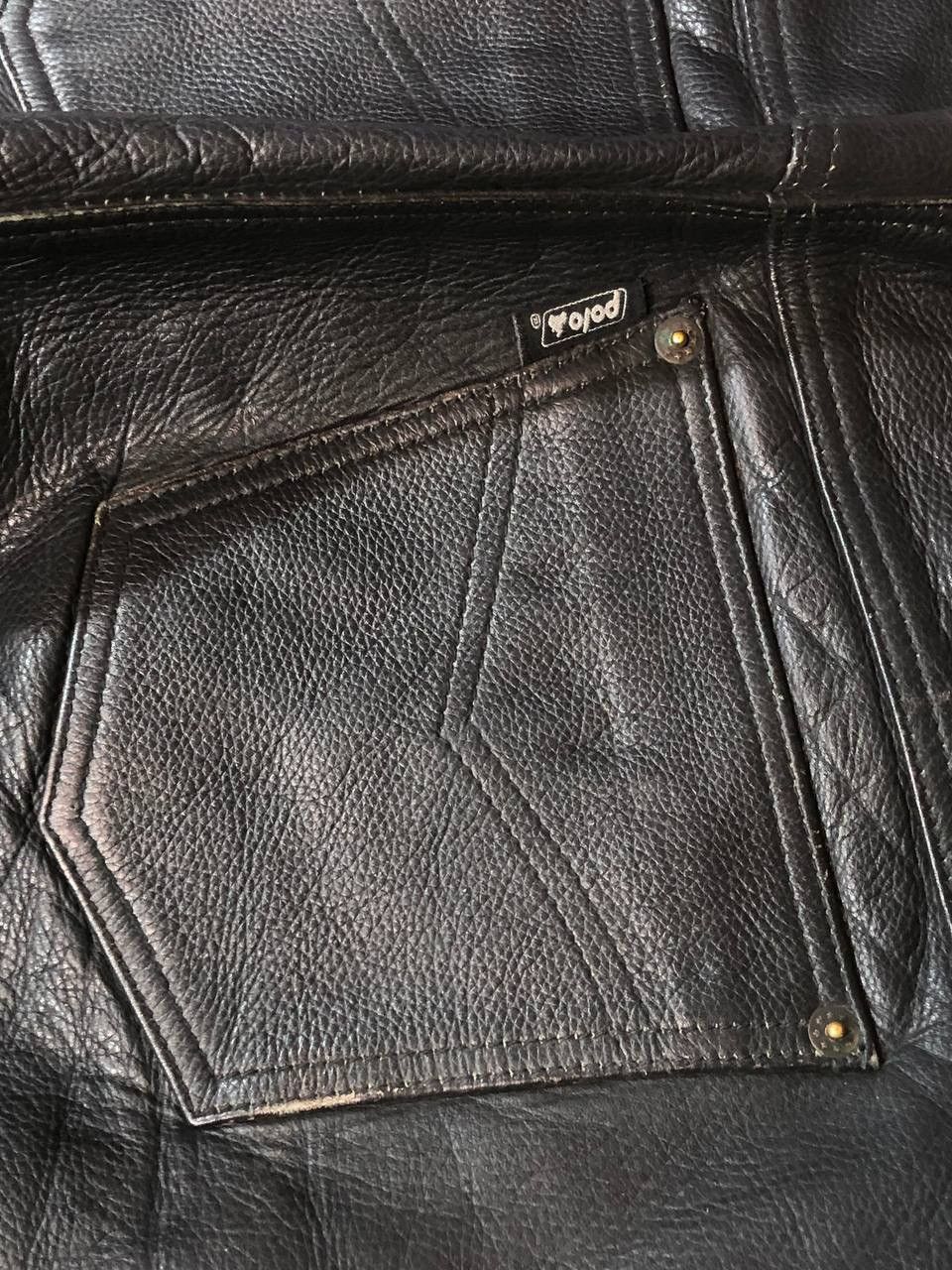 Vintage Polo Vintage Rare Leather Moto Biker Pants Size US 31 - 10 Thumbnail