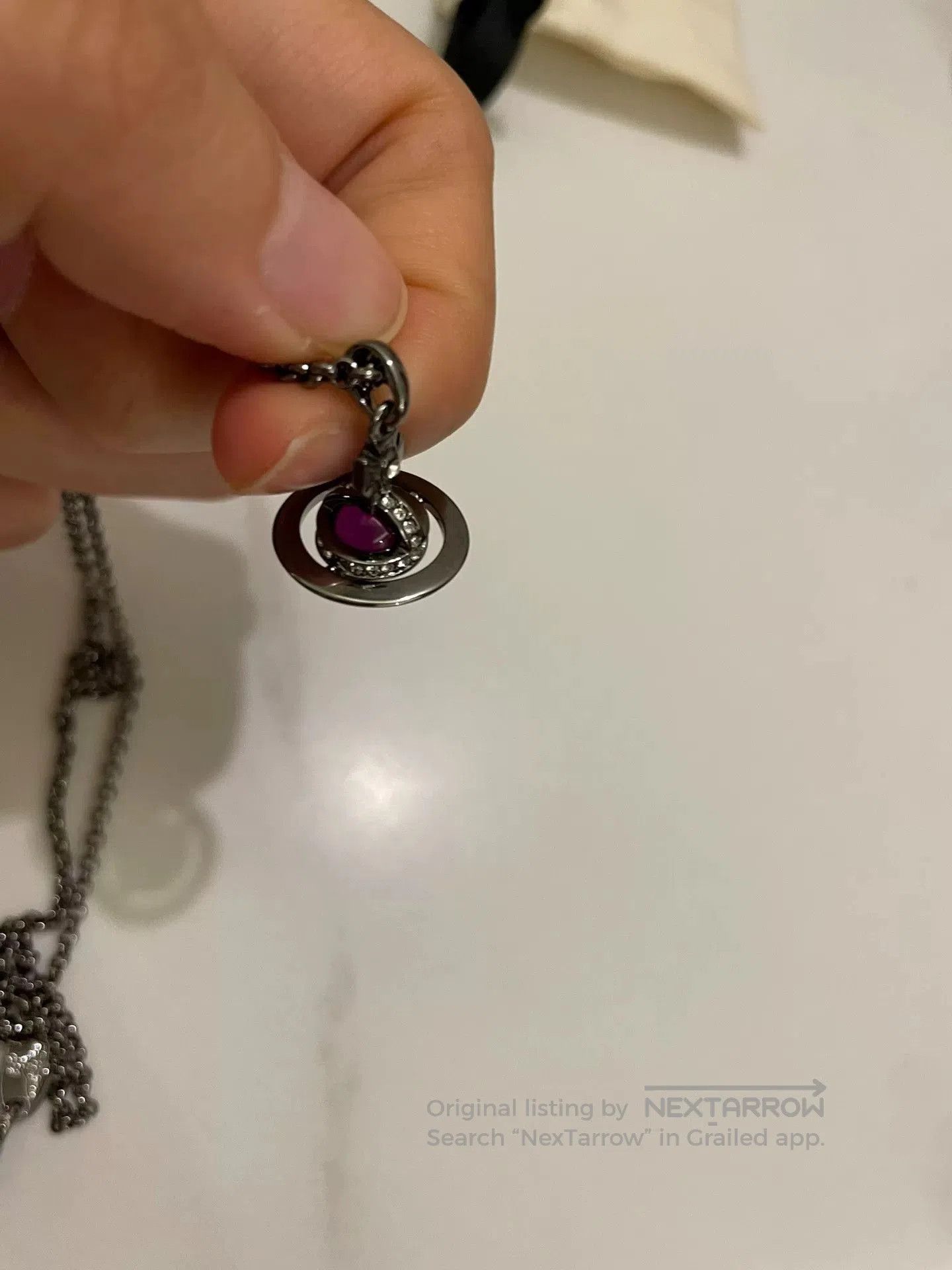 Vivienne Westwood Vivienne Westwood Purple Orb Saturn Necklace. Size ONE SIZE - 6 Thumbnail