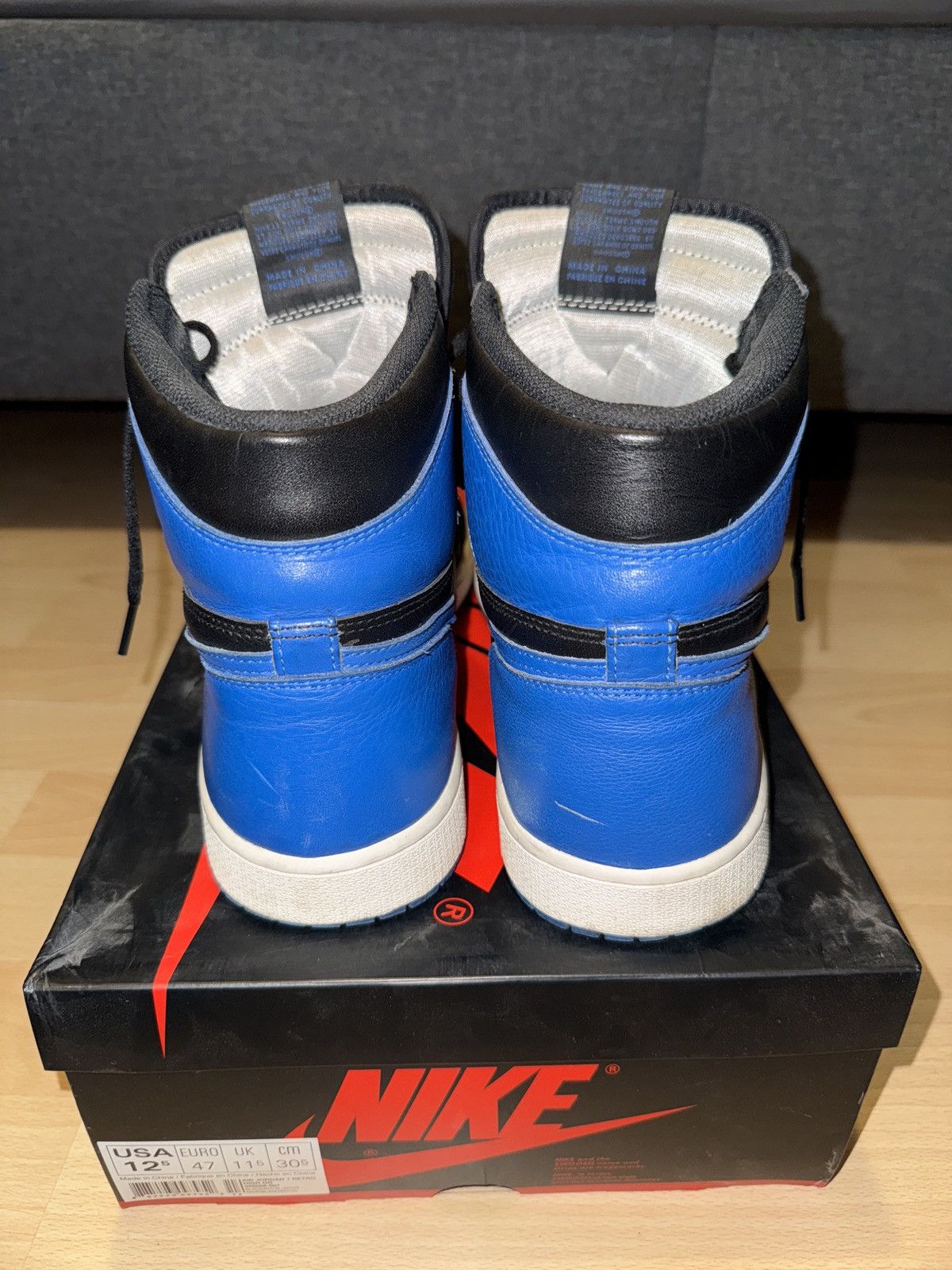 Jordan Brand × Nike Nike Air Jordan 1 Royal Blue Size US 12.5 / EU 45-46 - 7 Thumbnail