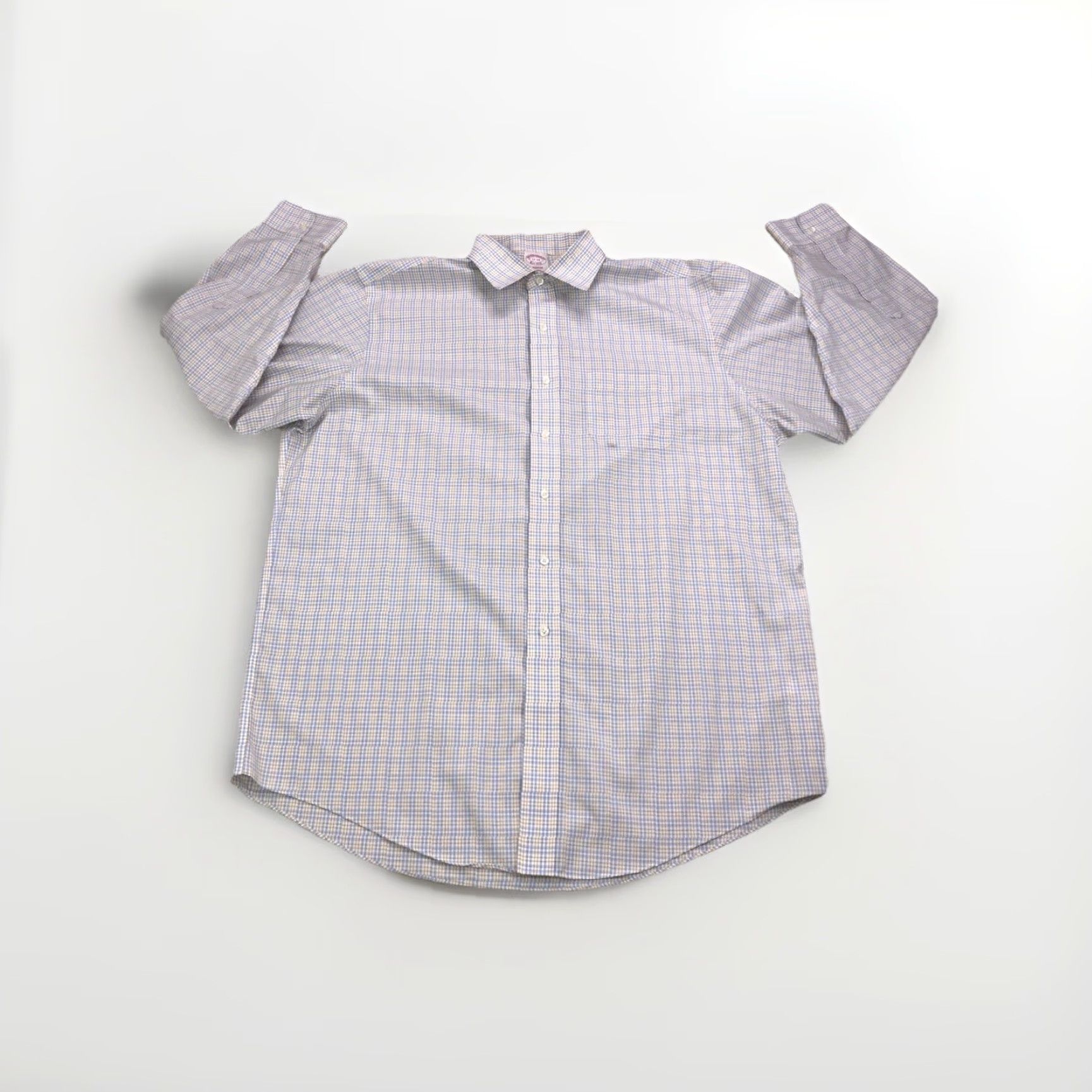 Brooks Brothers Brooks Brothers Madison Non Iron 100% Cotton Plaid Oxford Mens Dress Shirt XL Multicolor Regular 17-34 Men Size 46R - 2 Thumbnail