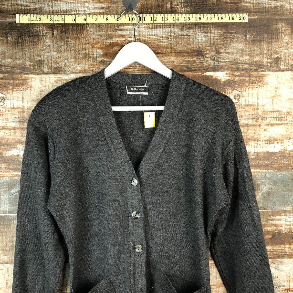 Japanese Brand Quide Nevf Black Cardigan Knitwear #A1385 Size US L / EU 52-54 / 3 - 5 Thumbnail