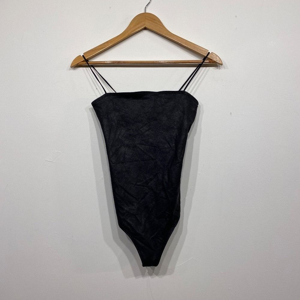 Abercrombie & Fitch Abercrombie & Fitch Black Square NeckBodysuit Size S / US 4 / IT 40 - 2 Thumbnail