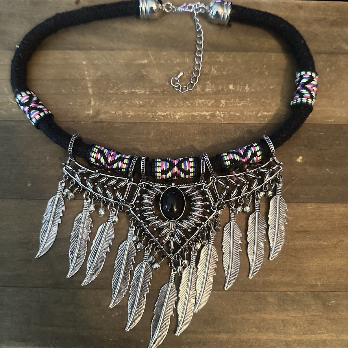 Other Bohemian Tribal feather dangles statement necklace Size ONE SIZE - 2 Thumbnail