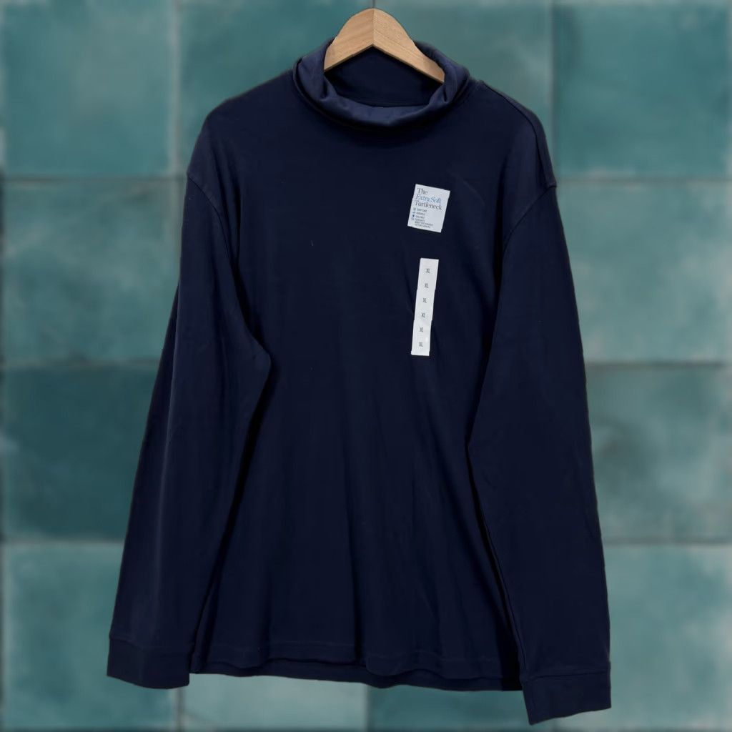 Croft & Barrow Croft & Barrow Shirt Mens XL Blue Turtleneck Long Sleeve Tagless NWT Extra Soft Knit Winter Wool Free? Size US XL / EU 56 / 4 - 1 Thumbnail