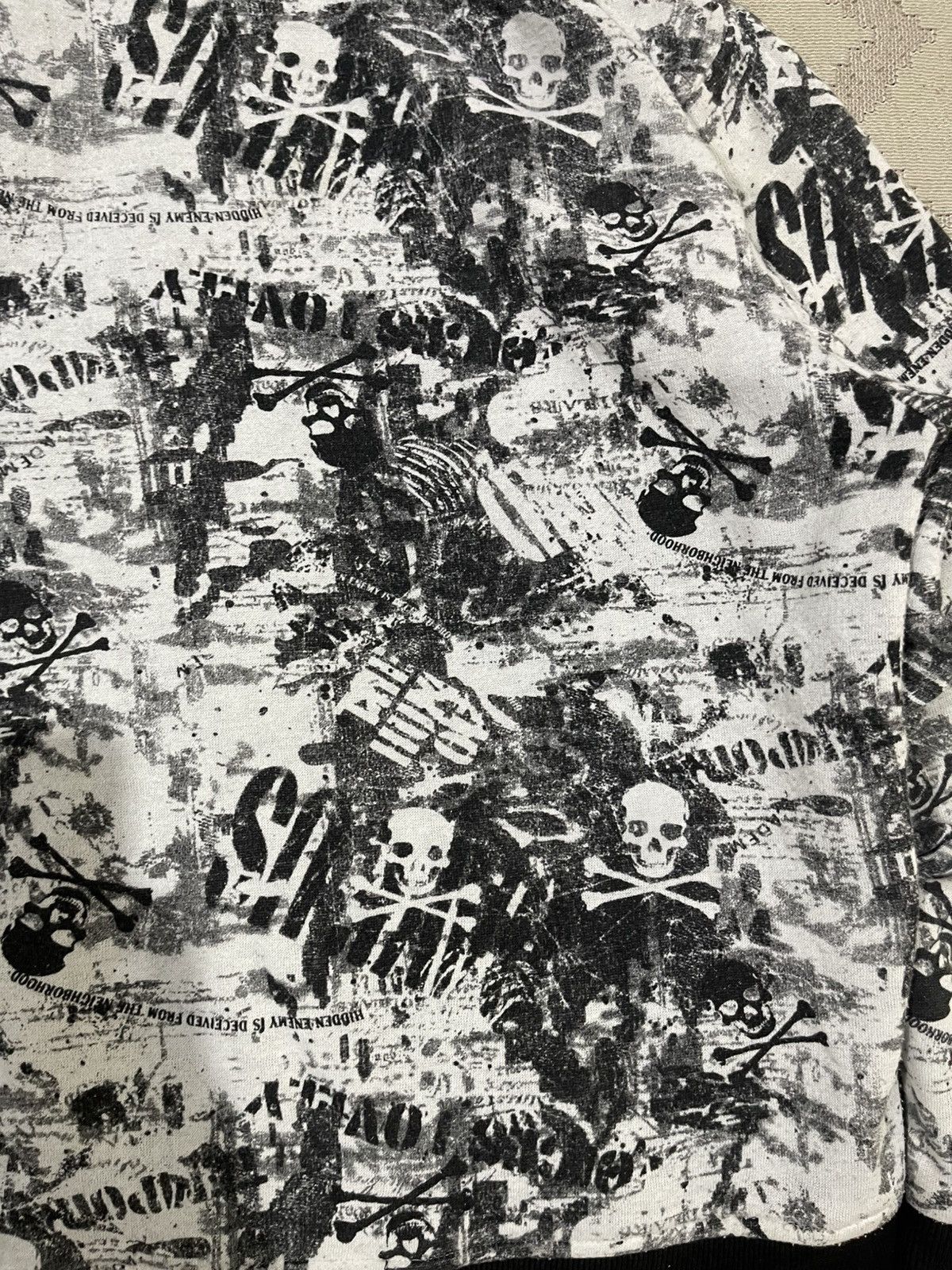 If Six Was Nine 2000s GOTHIC GRUNGE STYLE FULL PRINT HOODIE FLEECE LINEN Size US M / EU 48-50 / 2 - 20 Thumbnail