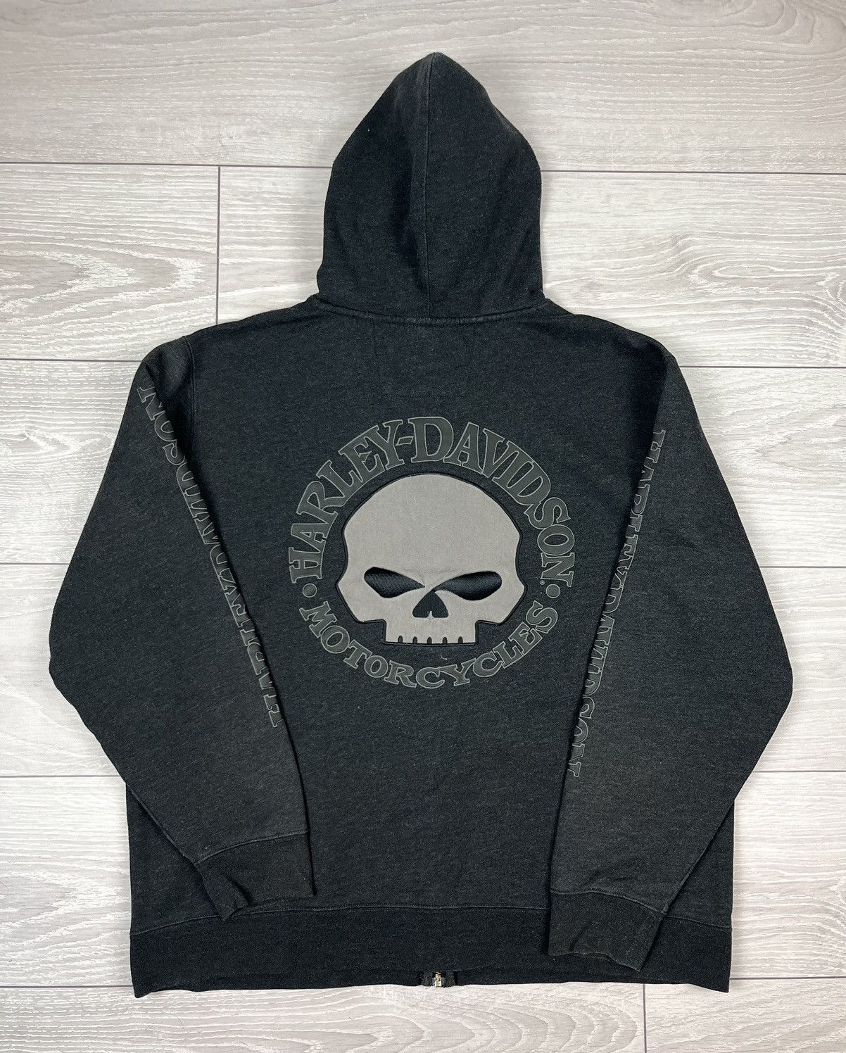 Harley Davidson Harley Davidson Y2K Big Logo Full Zip Hoodie Size US XL / EU 56 / 4 - 2 Thumbnail
